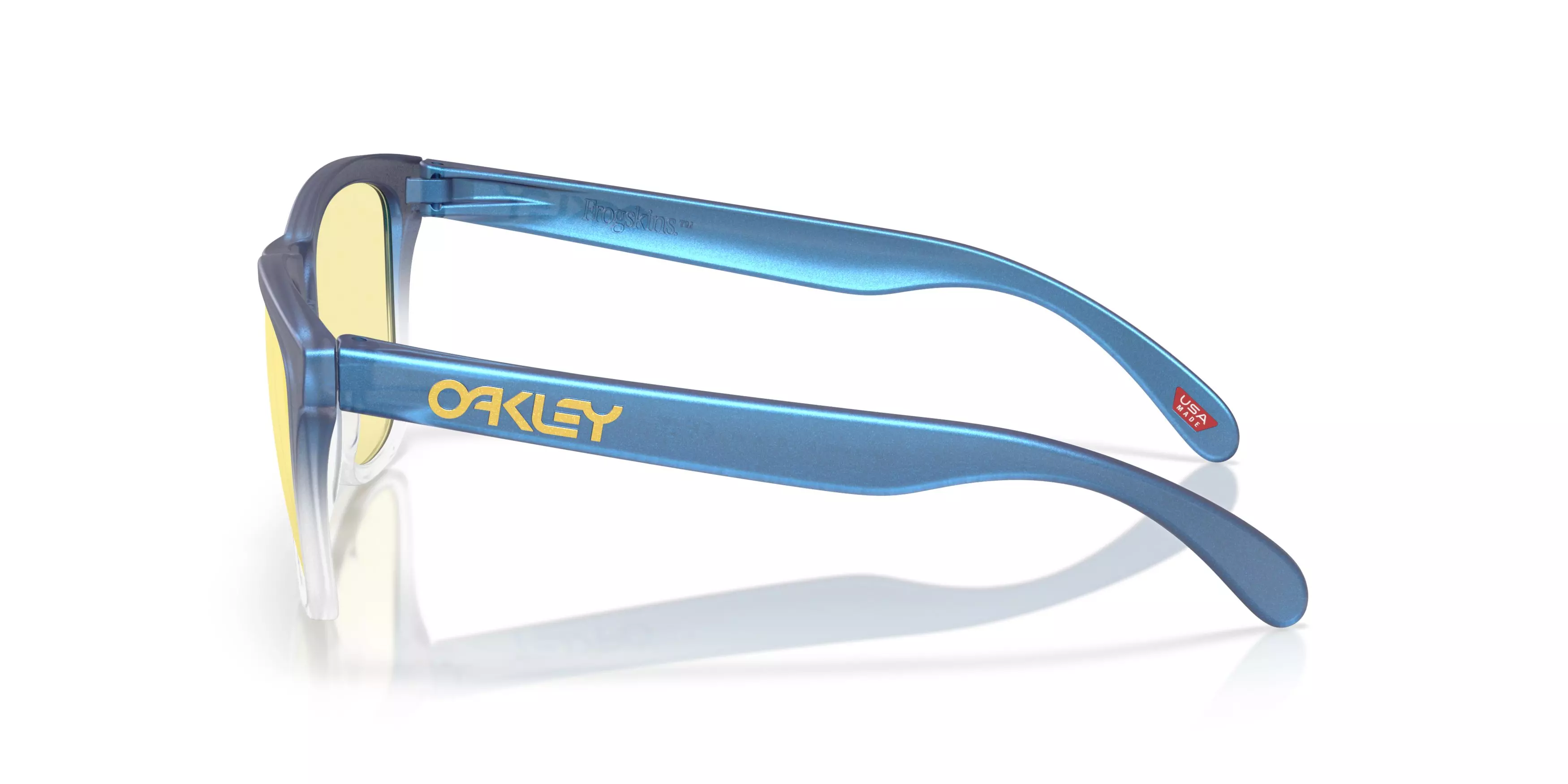Oakley Frogskins Fortnite Prizm Gaming Sunglasses – Matte Cyan/Blue/Clear Shift Fade - BLUE/YELLOW