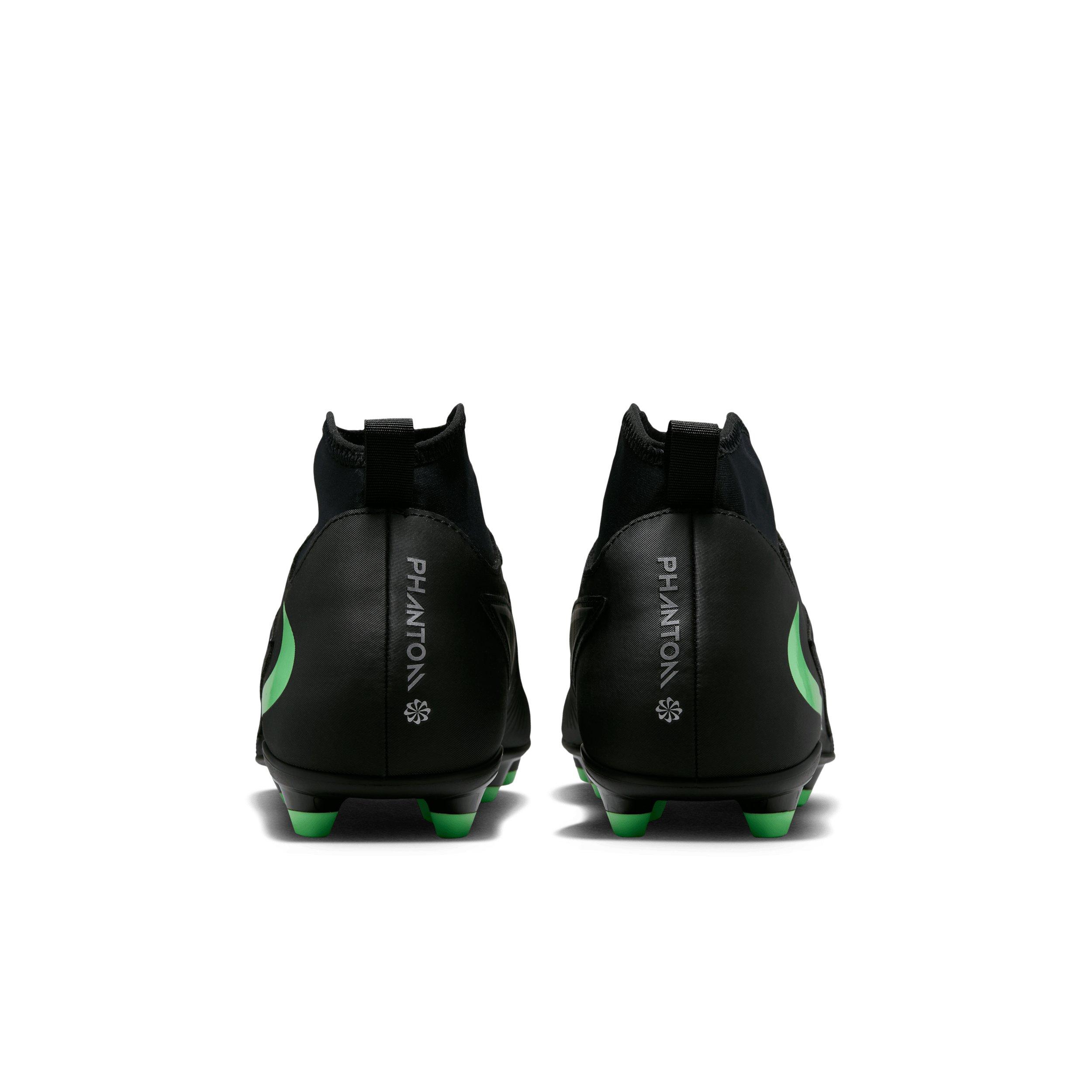 Nike Phantom 6 High Club MG "Black/Black/Illusion Green" Men's Soccer Cleat - BLACK/BLACK/GREEN Thumbnail View 5