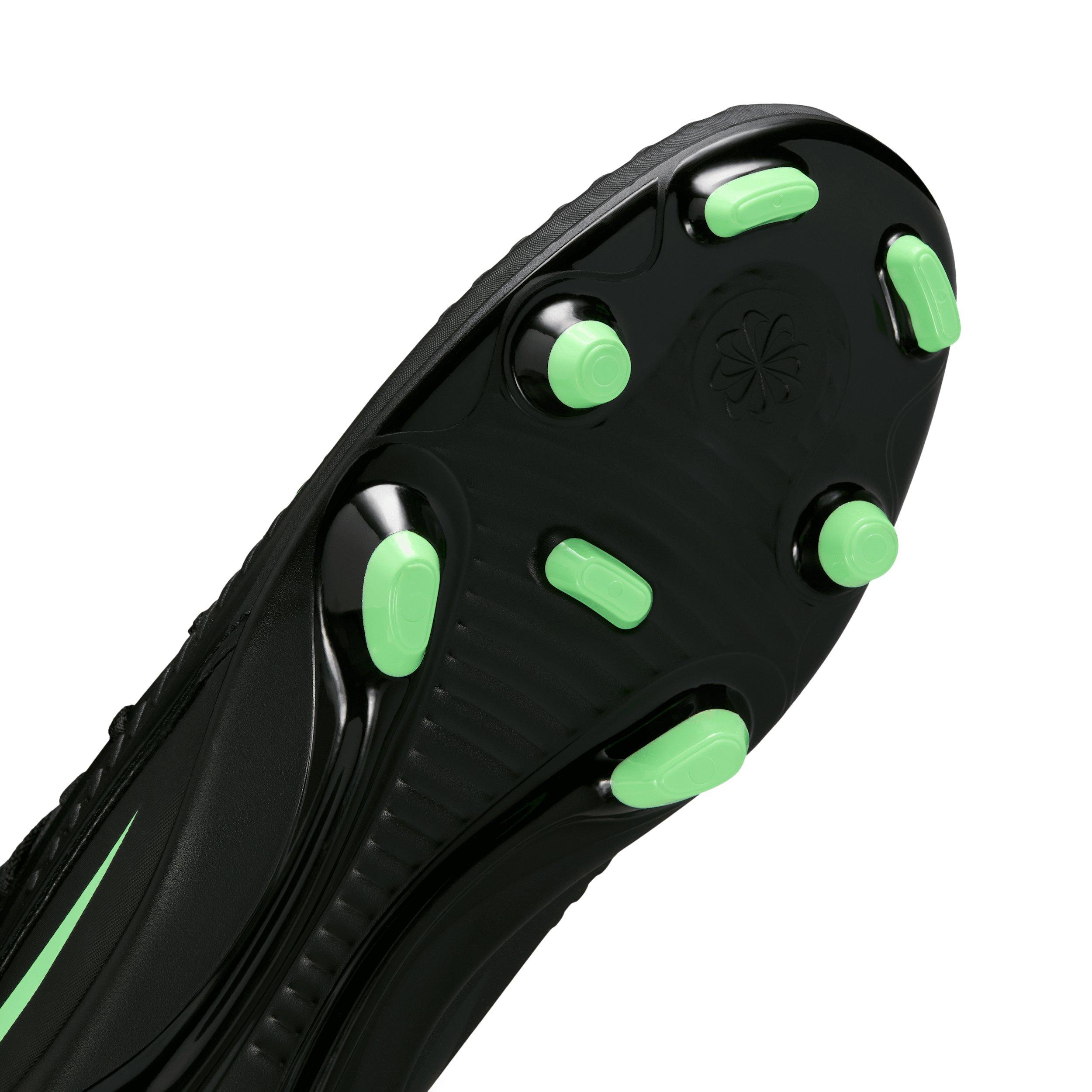 Nike Phantom 6 High Club MG "Black/Black/Illusion Green" Men's Soccer Cleat - BLACK/BLACK/GREEN Thumbnail View 7