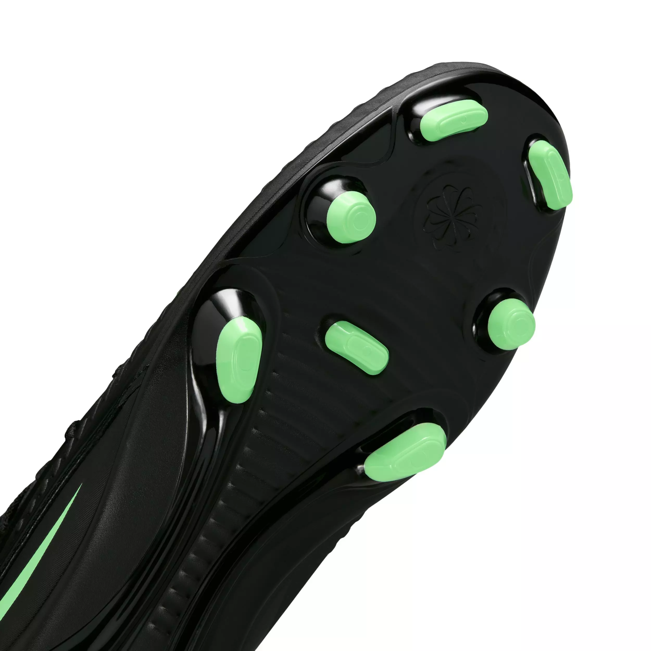 Nike Phantom 6 High Club MG "Black/Black/Illusion Green" Men's Soccer Cleat - BLACK/BLACK/GREEN