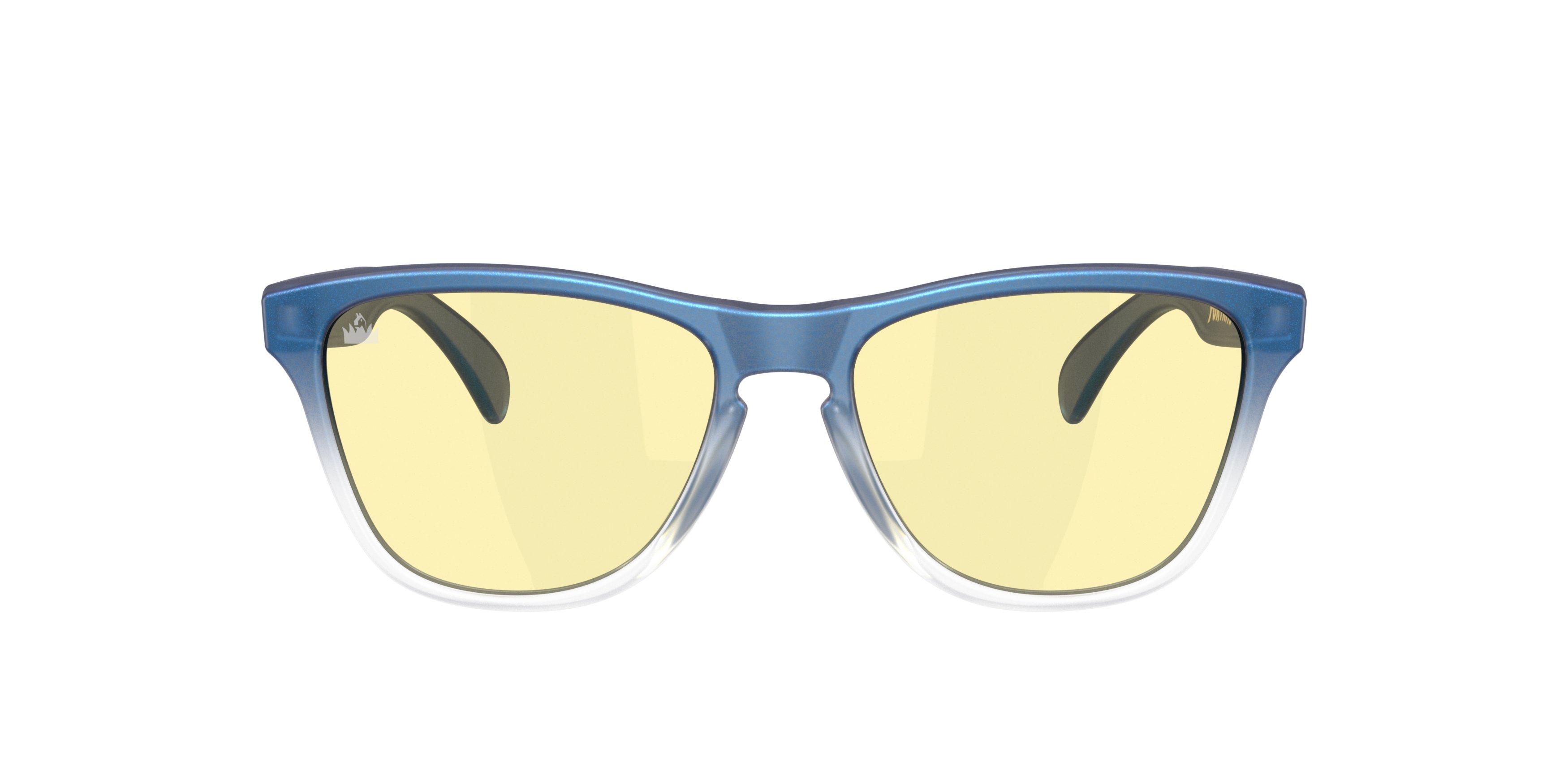 Oakley Frogskins S Fortnite Prizm Gaming Sunglasses &ndash; Matte Cyan/Blue/Clear Shift Fade - BLUE/YELLOW Thumbnail View 2