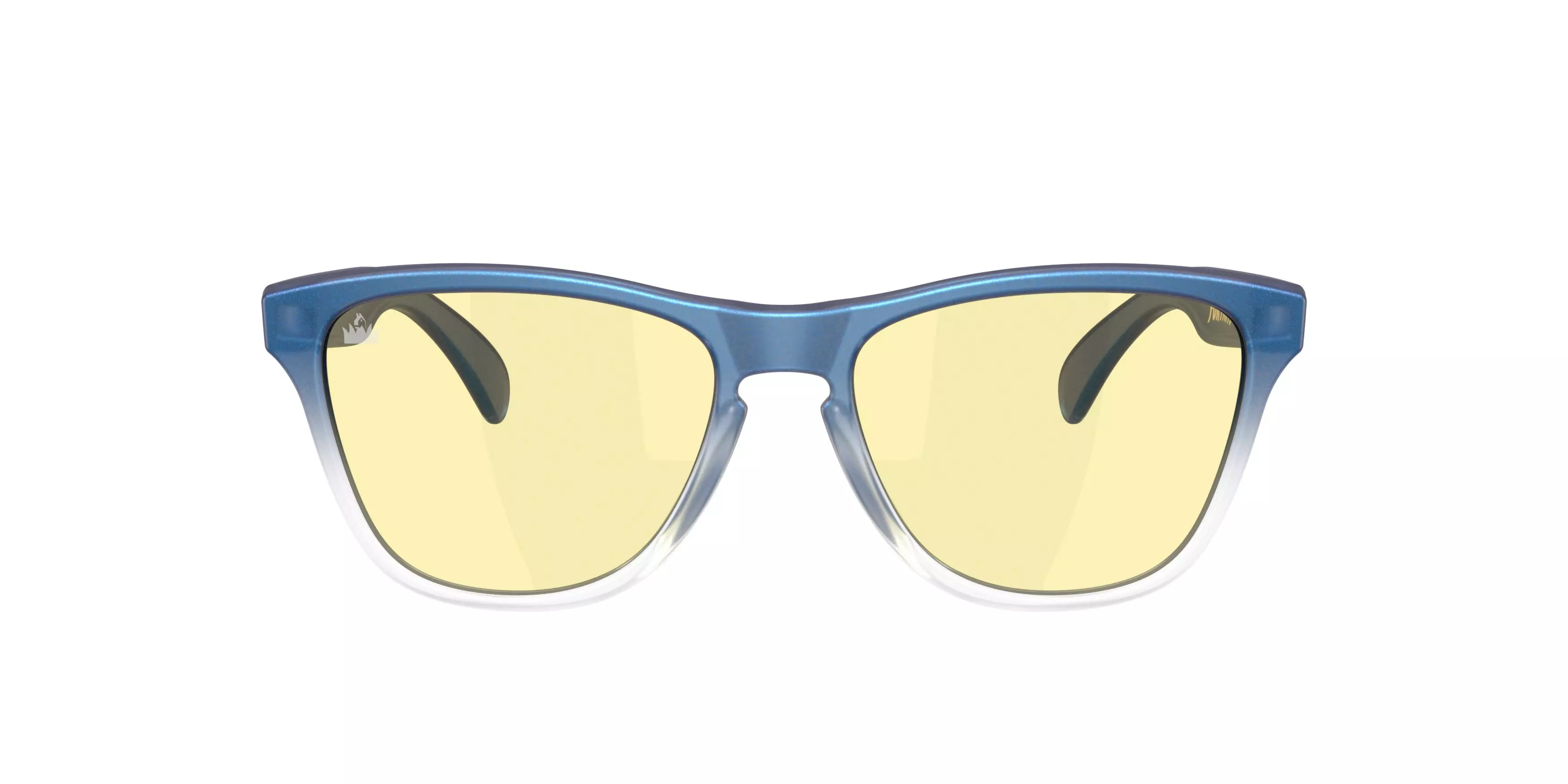 Oakley Frogskins S Fortnite Prizm Gaming Sunglasses &ndash; Matte Cyan/Blue/Clear Shift Fade - BLUE/YELLOW