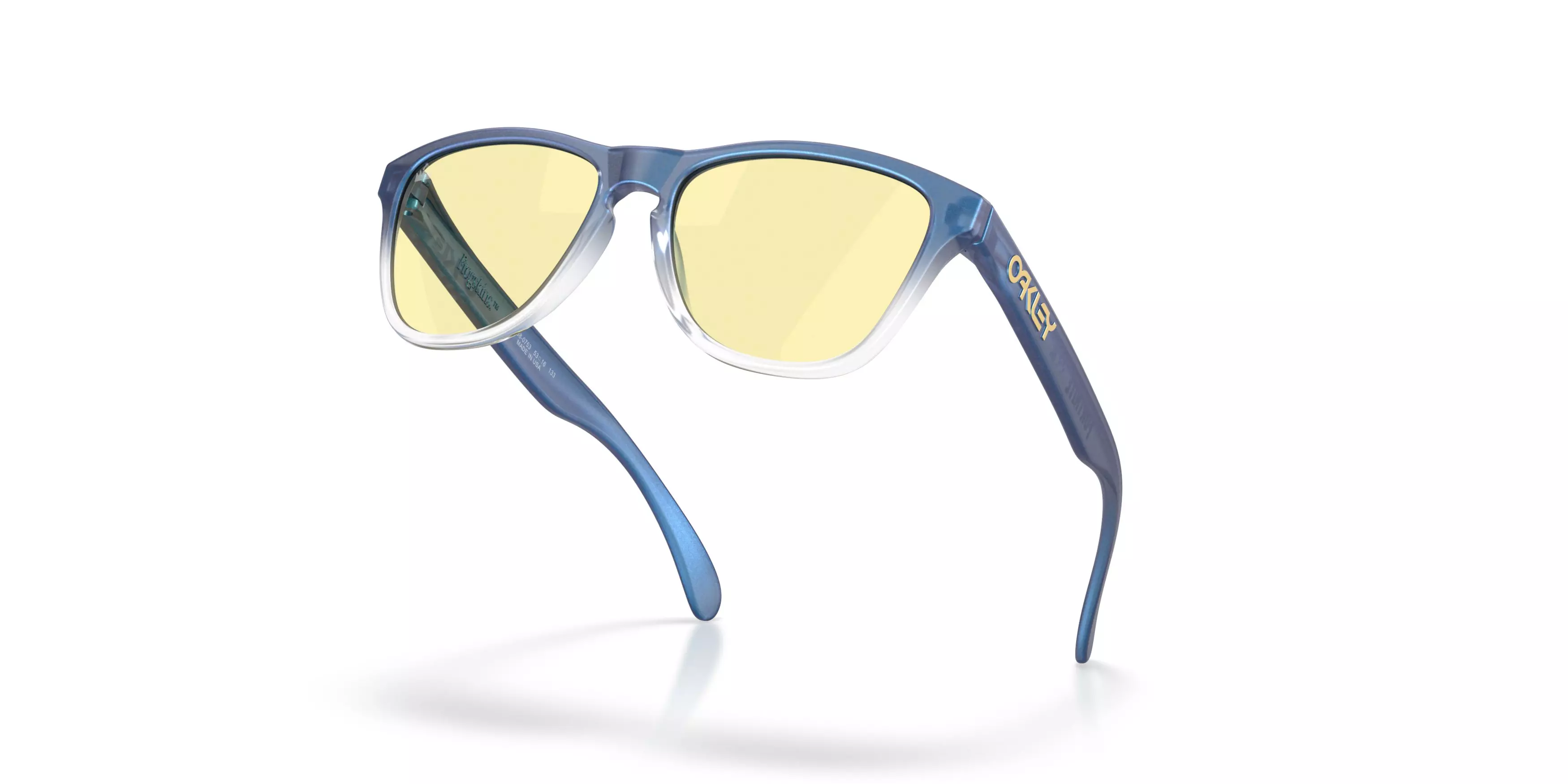 Oakley Frogskins S Fortnite Prizm Gaming Sunglasses &ndash; Matte Cyan/Blue/Clear Shift Fade - BLUE/YELLOW