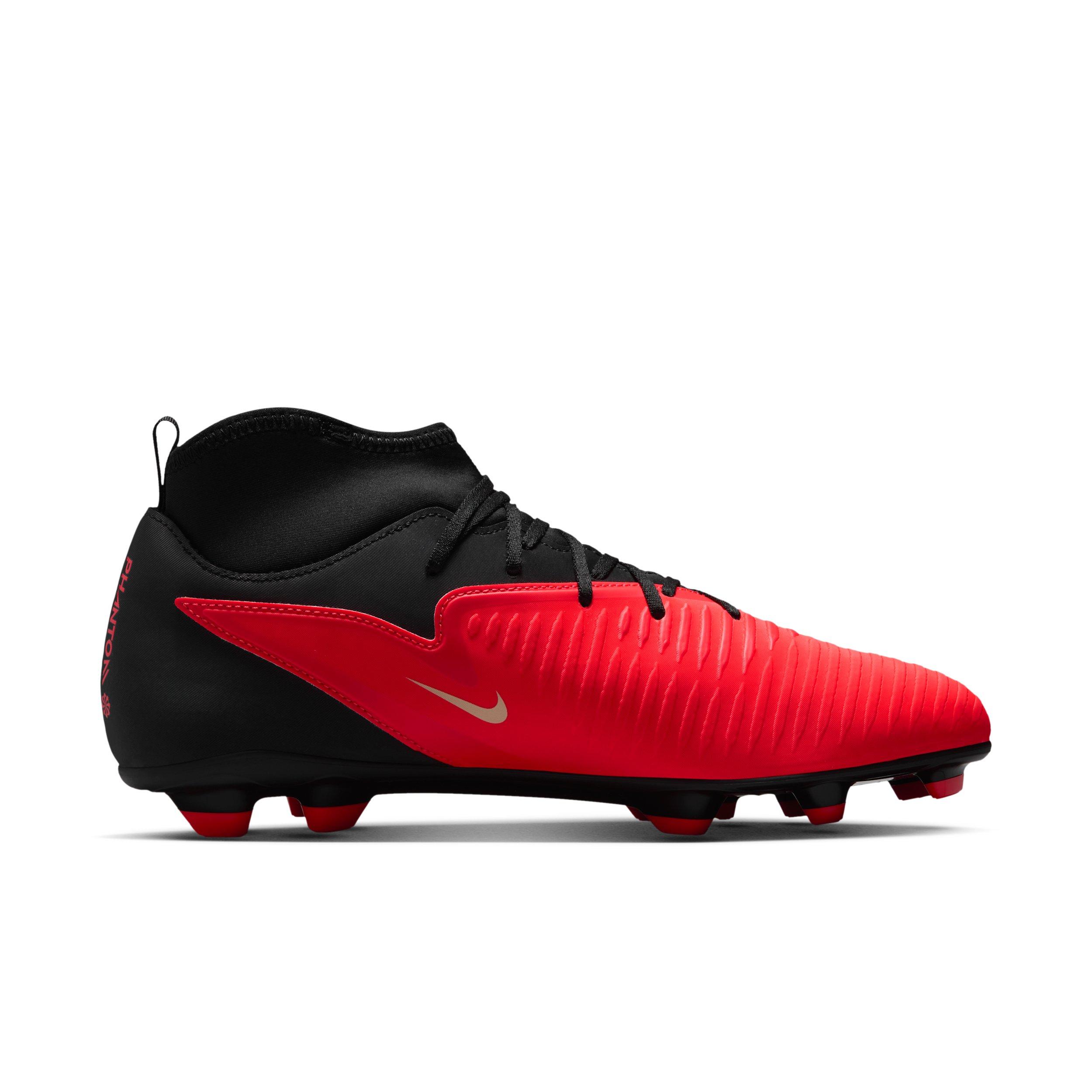 Nike Phantom 6 High Club MG "Bright Crimson/Black/Blur" Men's Soccer Cleat - CRIMSON/BLACK/BLUR