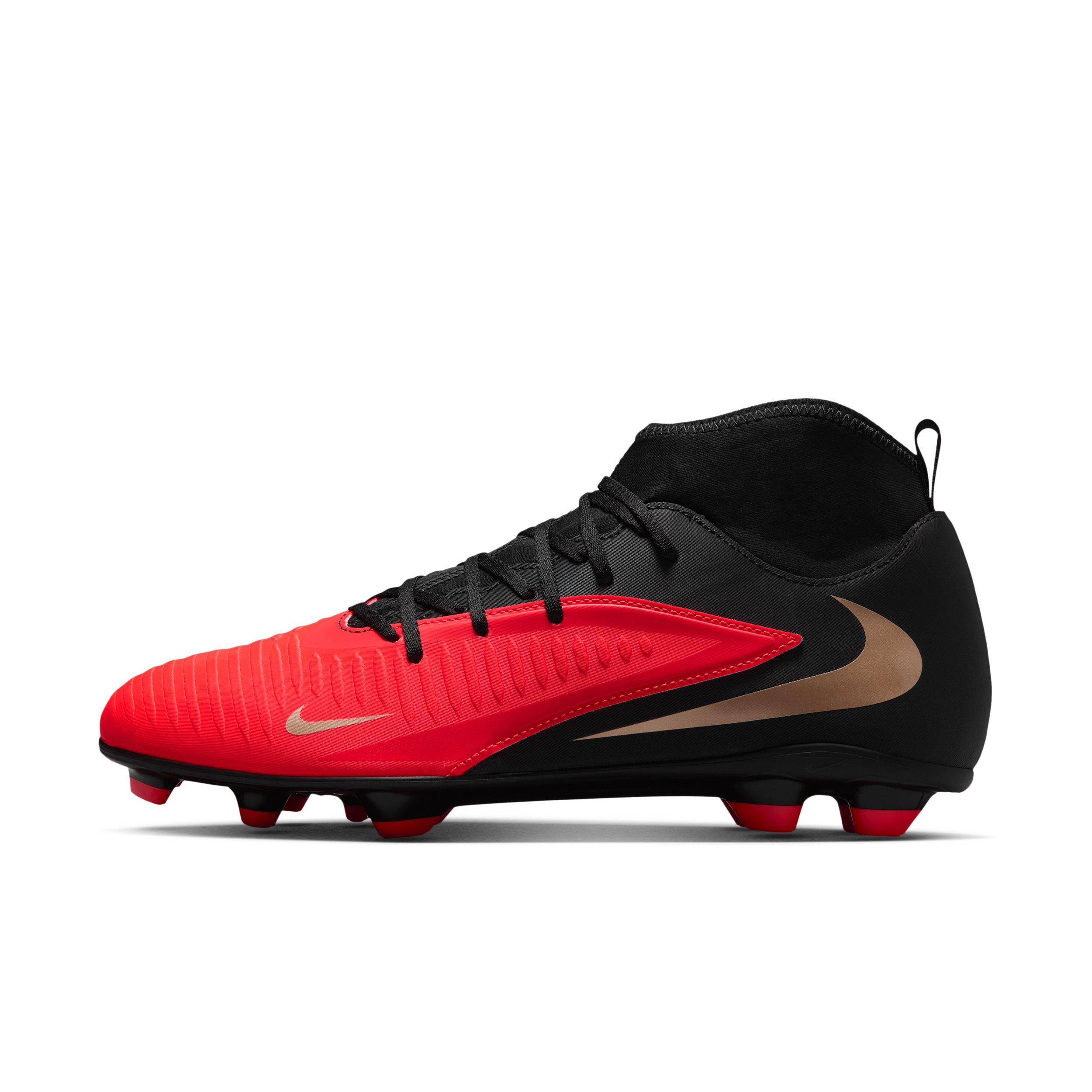Nike Phantom 6 High Club MG "Bright Crimson/Black/Blur" Men's Soccer Cleat - CRIMSON/BLACK/BLUR
