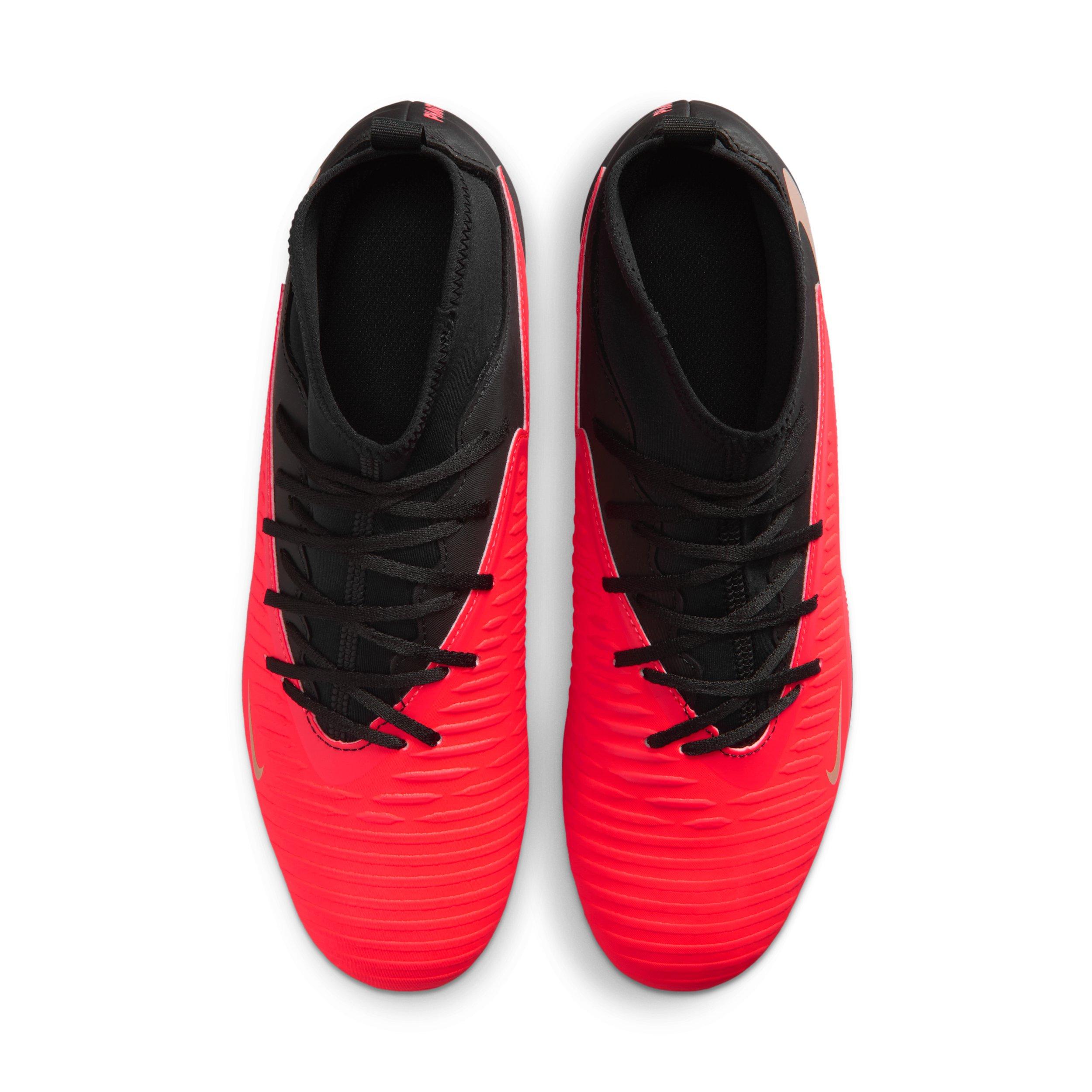 Nike Phantom 6 High Club MG "Bright Crimson/Black/Blur" Men's Soccer Cleat - CRIMSON/BLACK/BLUR