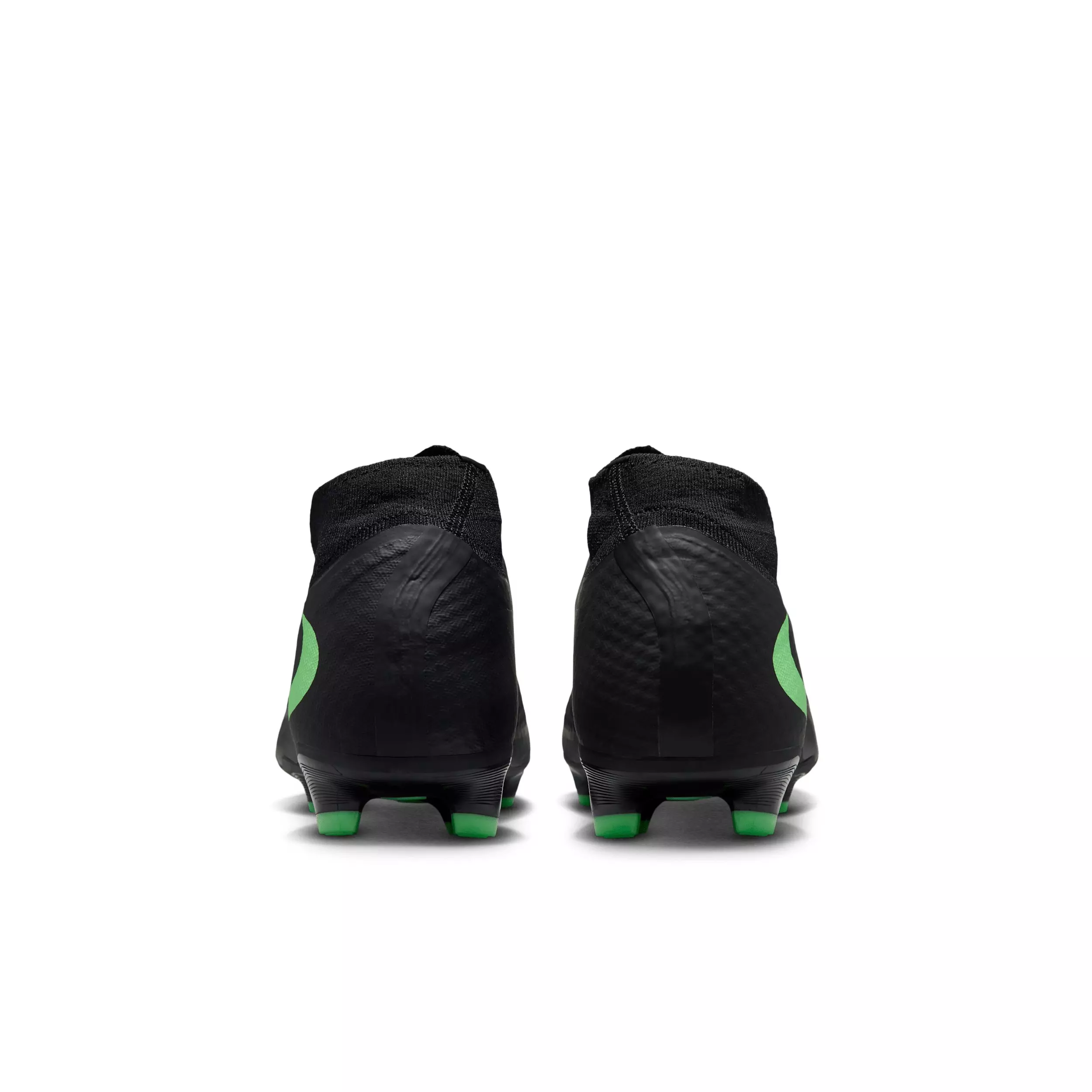 Nike Phantom 6 High Academy MG "Black/Black/Illusion Green" Men's Soccer Cleat - BLACK/BLACK/GREEN