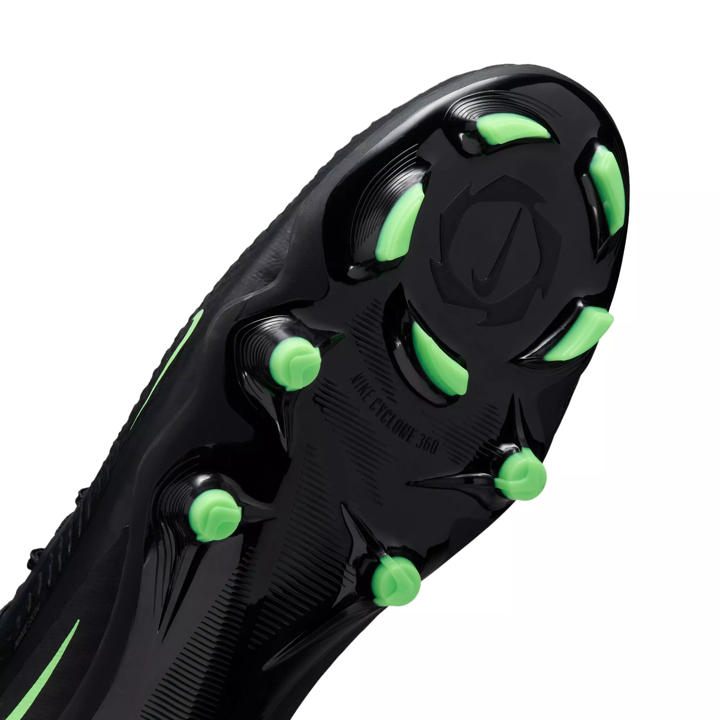 Nike Phantom 6 High Academy MG "Black/Black/Illusion Green" Men's Soccer Cleat - BLACK/BLACK/GREEN