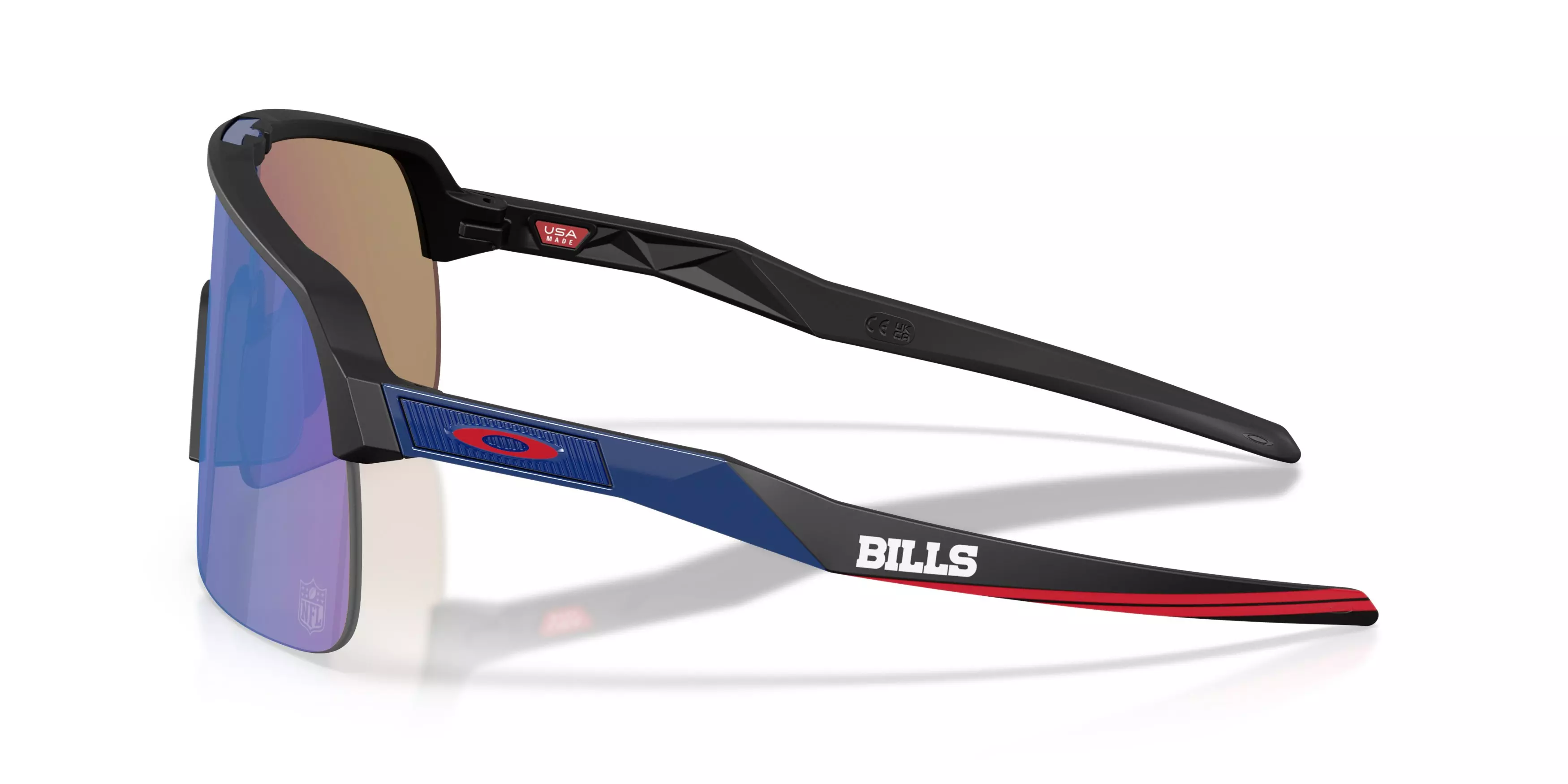 Oakley Buffalo Bills 2025 Sutro Lite Prizm Snow Sapphire Sunglasses – Matte Black - BLACK/BLUE