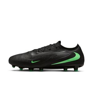Nike Phantom 6 Low Pro AG "Black/Black/Illusion Green" Men's Soccer Cleat - BLACK/BLACK/GREEN