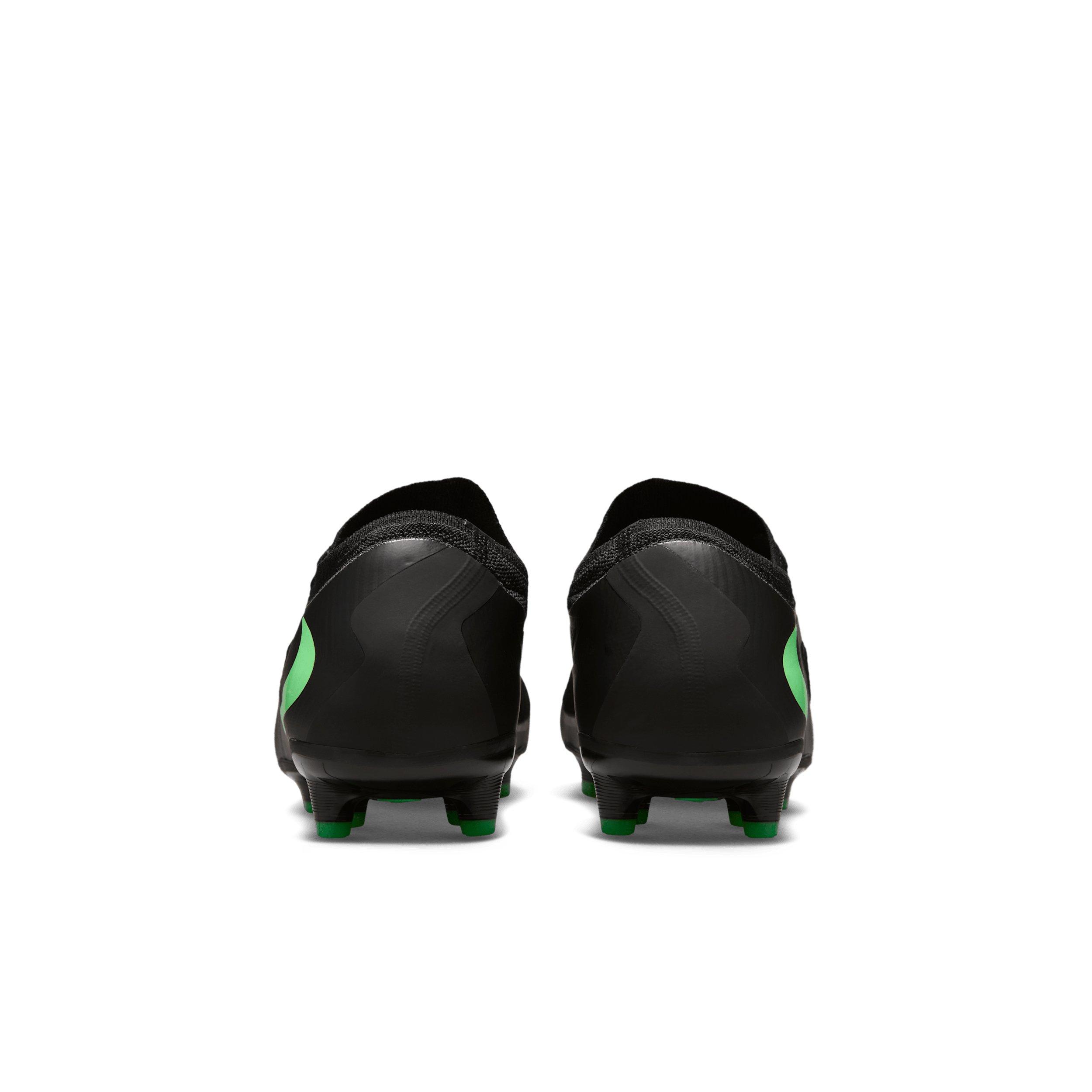 Nike Phantom 6 Low Pro AG "Black/Black/Illusion Green" Men's Soccer Cleat - BLACK/BLACK/GREEN