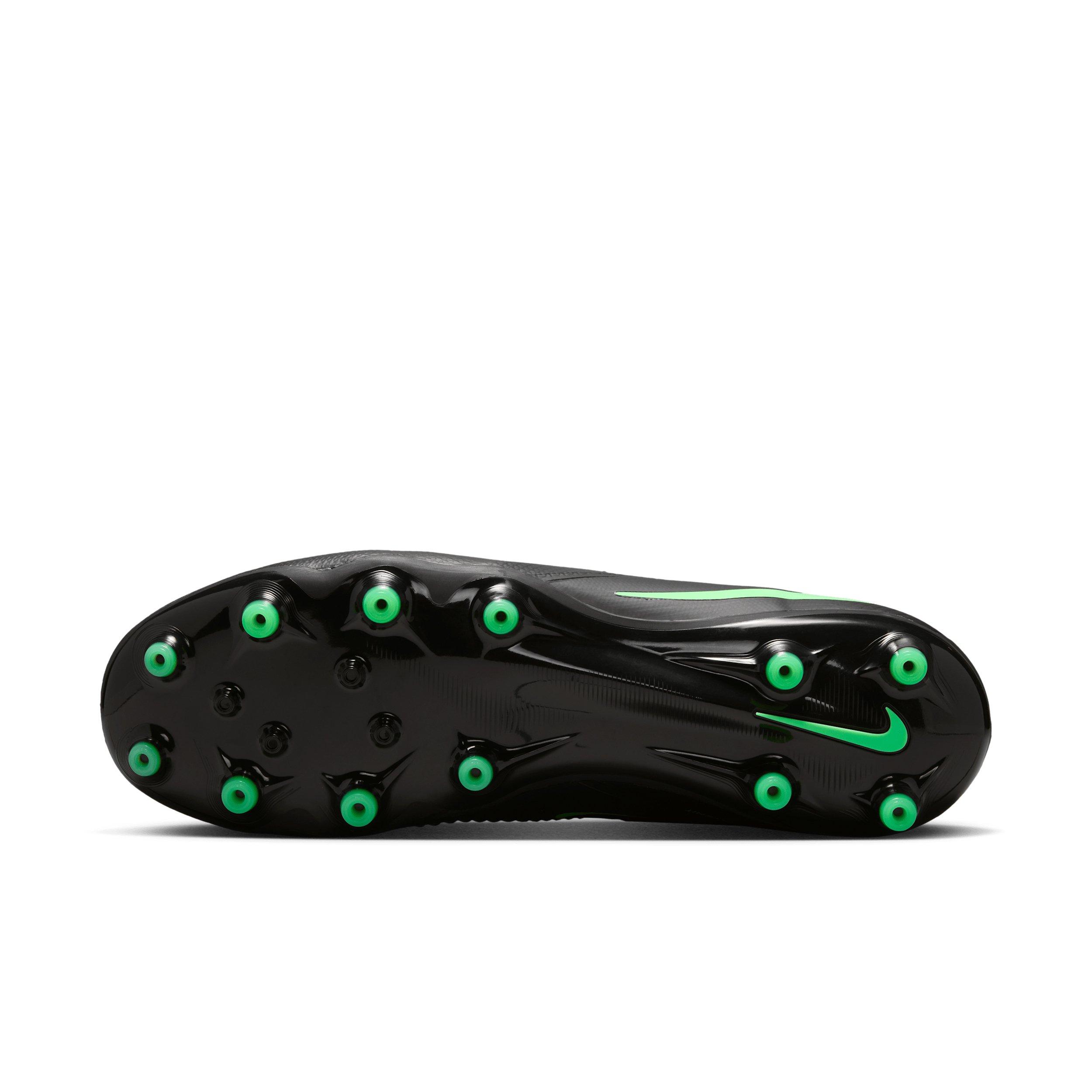 Nike Phantom 6 Low Pro AG "Black/Black/Illusion Green" Men's Soccer Cleat - BLACK/BLACK/GREEN