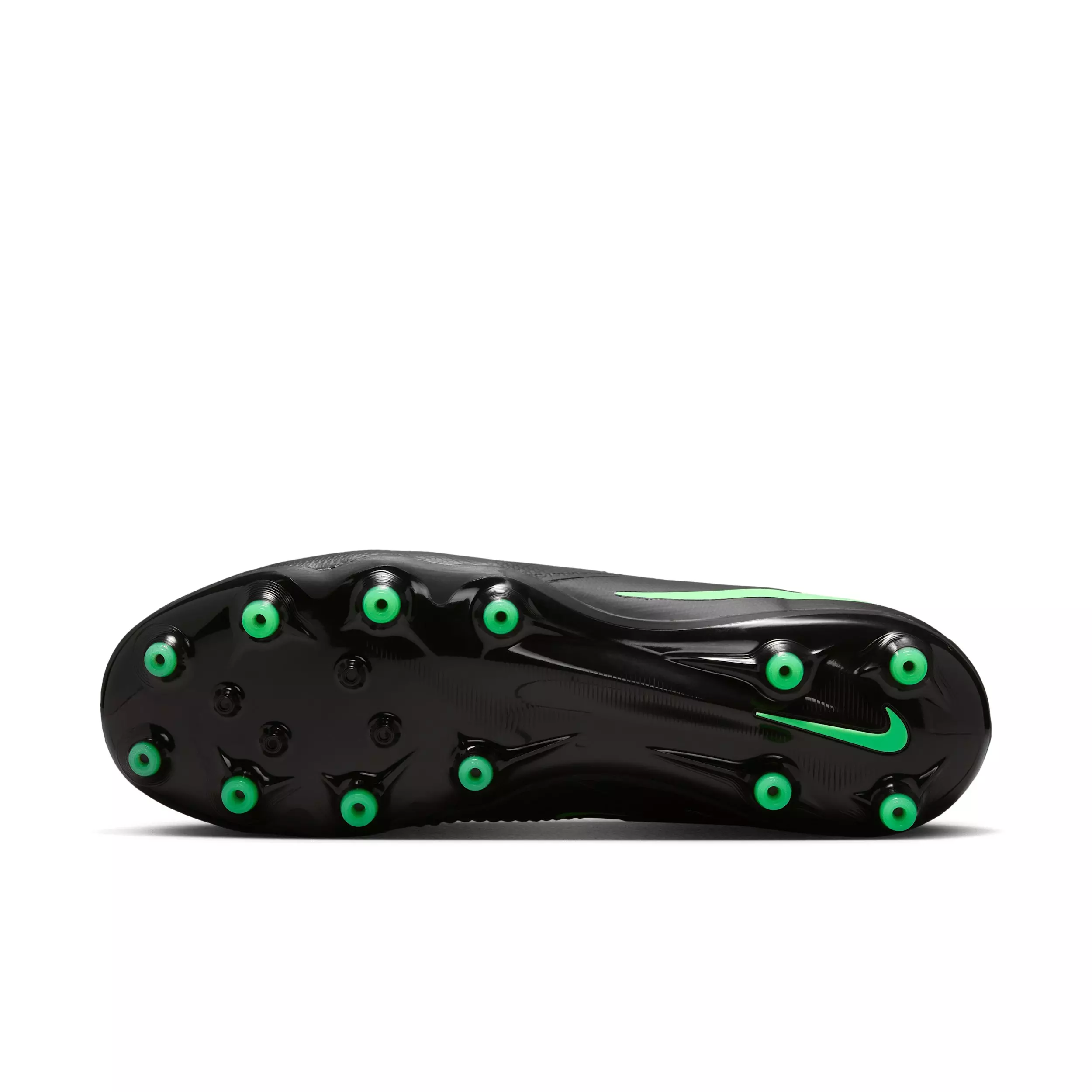 Nike Phantom 6 Low Pro AG "Black/Black/Illusion Green" Men's Soccer Cleat - BLACK/BLACK/GREEN