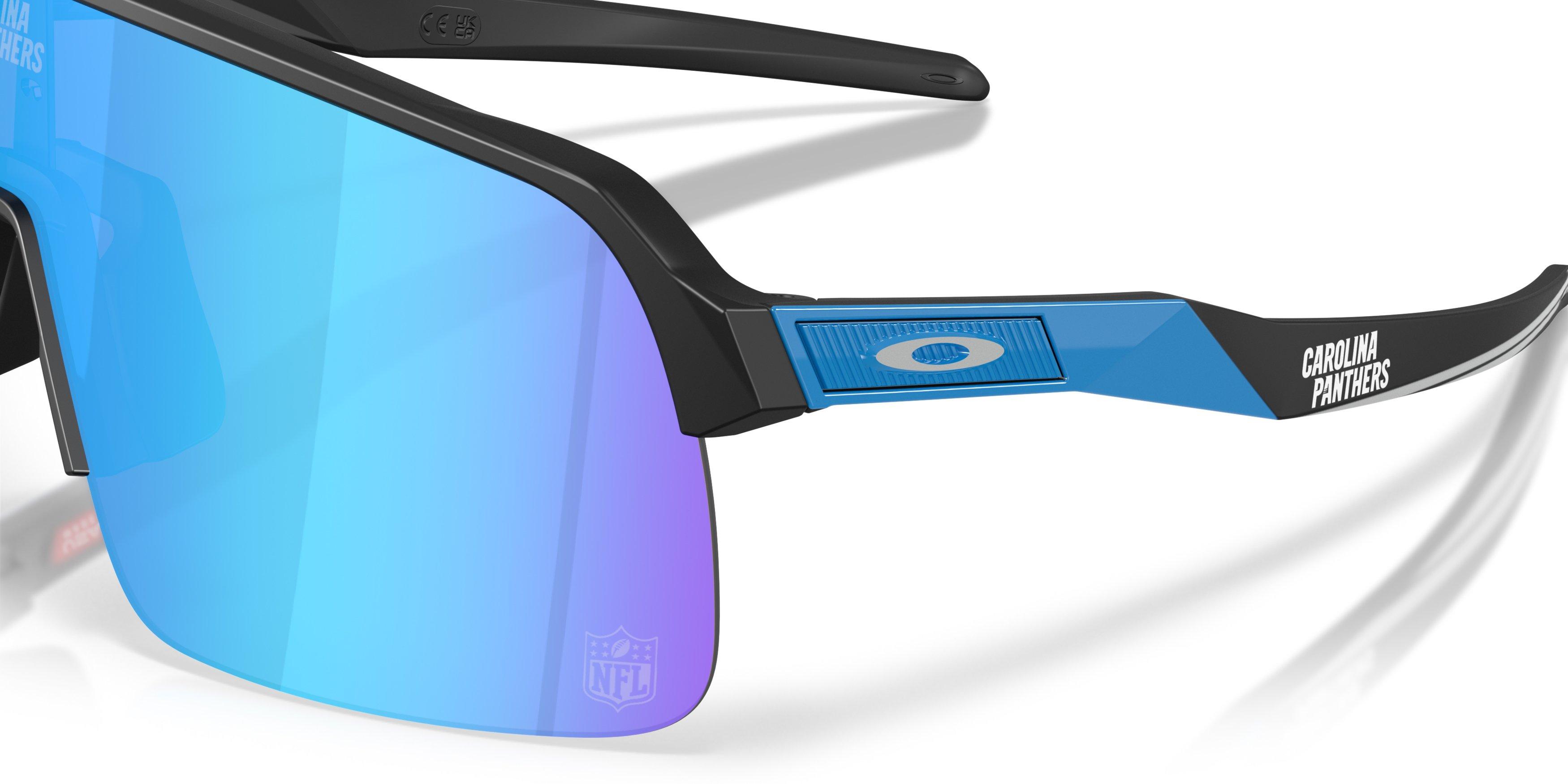 Oakley Carolina Panthers 2025 Sutro Lite Prizm Sapphire Sunglasses &ndash; Matte Black - BLACK/BLUE Thumbnail View 4