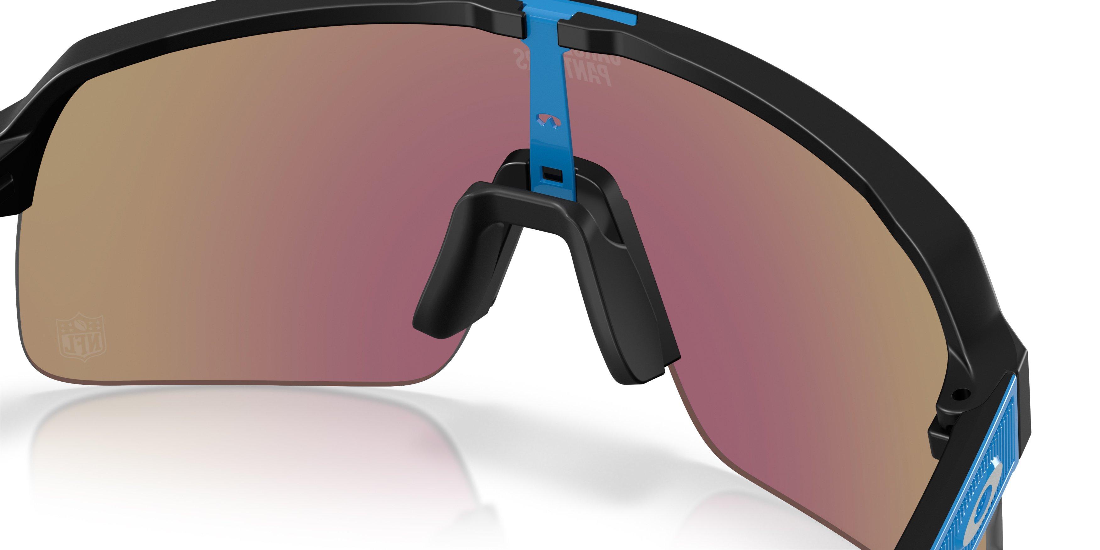 Oakley Carolina Panthers 2025 Sutro Lite Prizm Sapphire Sunglasses &ndash; Matte Black - BLACK/BLUE Thumbnail View 5
