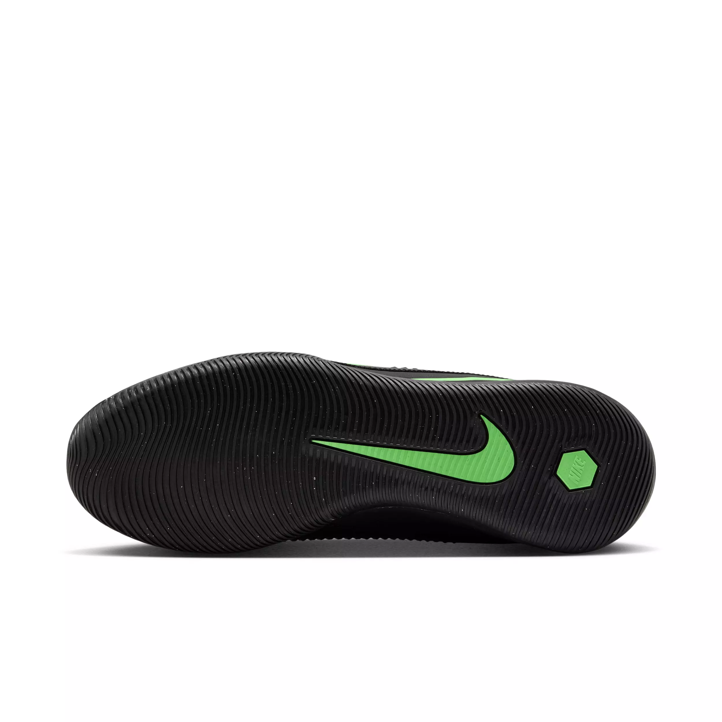 Nike Phantom 6 Low Academy IC "Black/Black/Illusion Green" Men's Soccer Shoe - BLACK/BLACK/GREEN