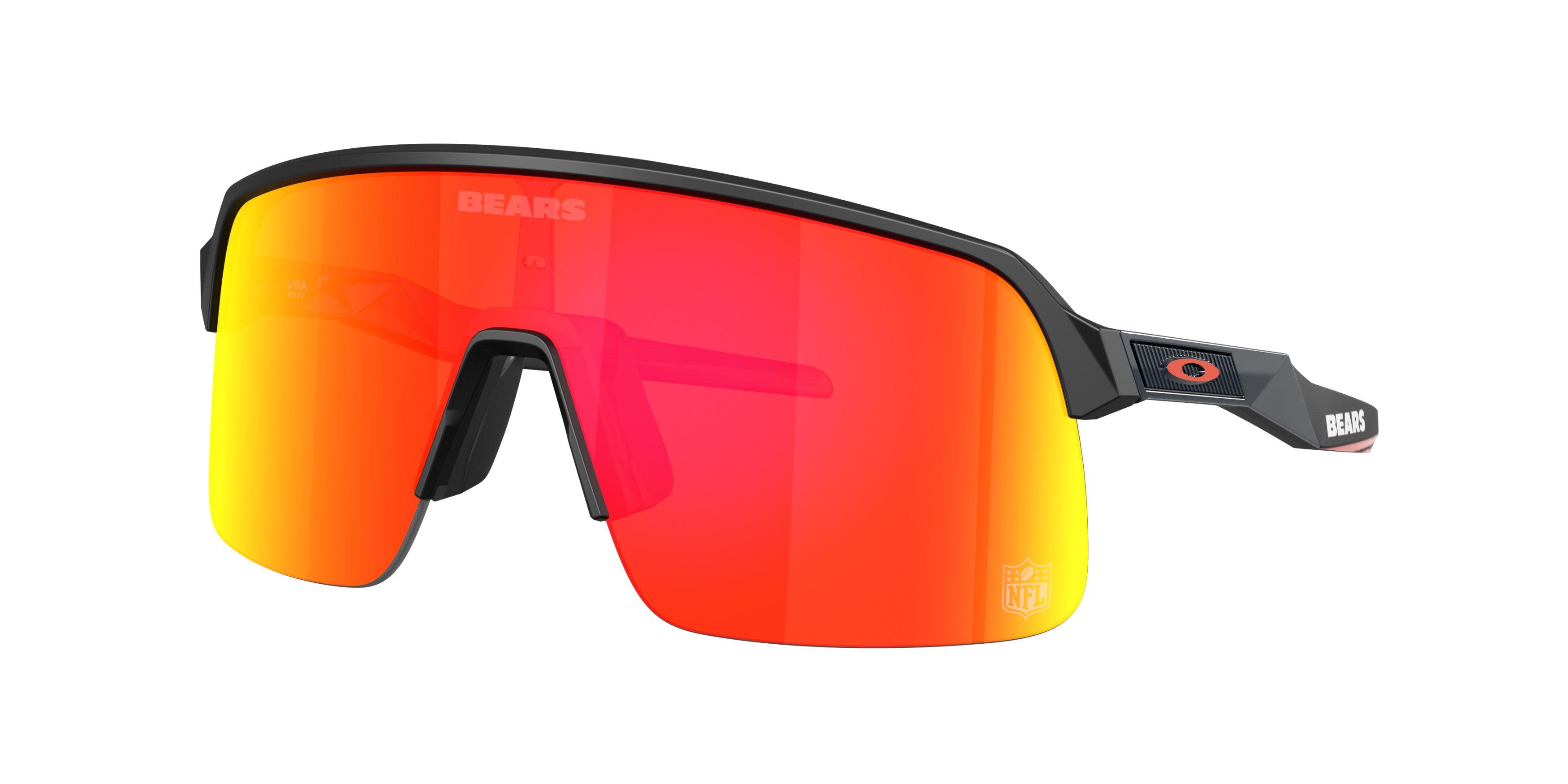 Oakley Chicago Bears 2025 Sutro Lite Prizm Ruby Sunglasses &ndash; Matte Black - BLACK/RED Thumbnail View 1