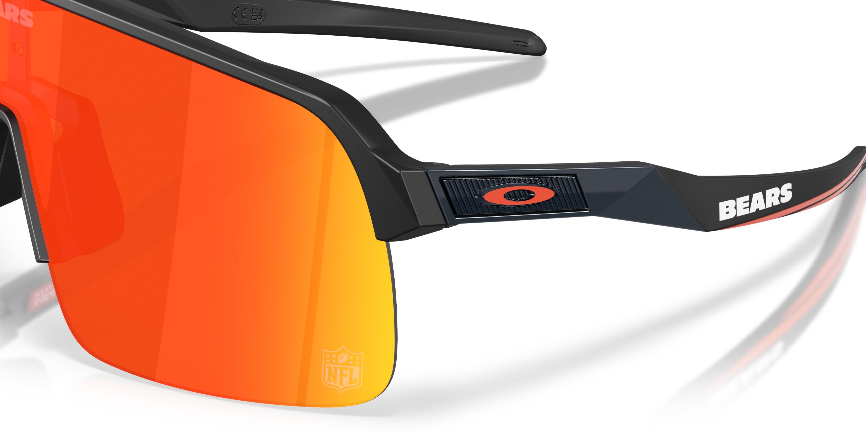 Oakley Chicago Bears 2025 Sutro Lite Prizm Ruby Sunglasses &ndash; Matte Black - BLACK/RED Thumbnail View 4
