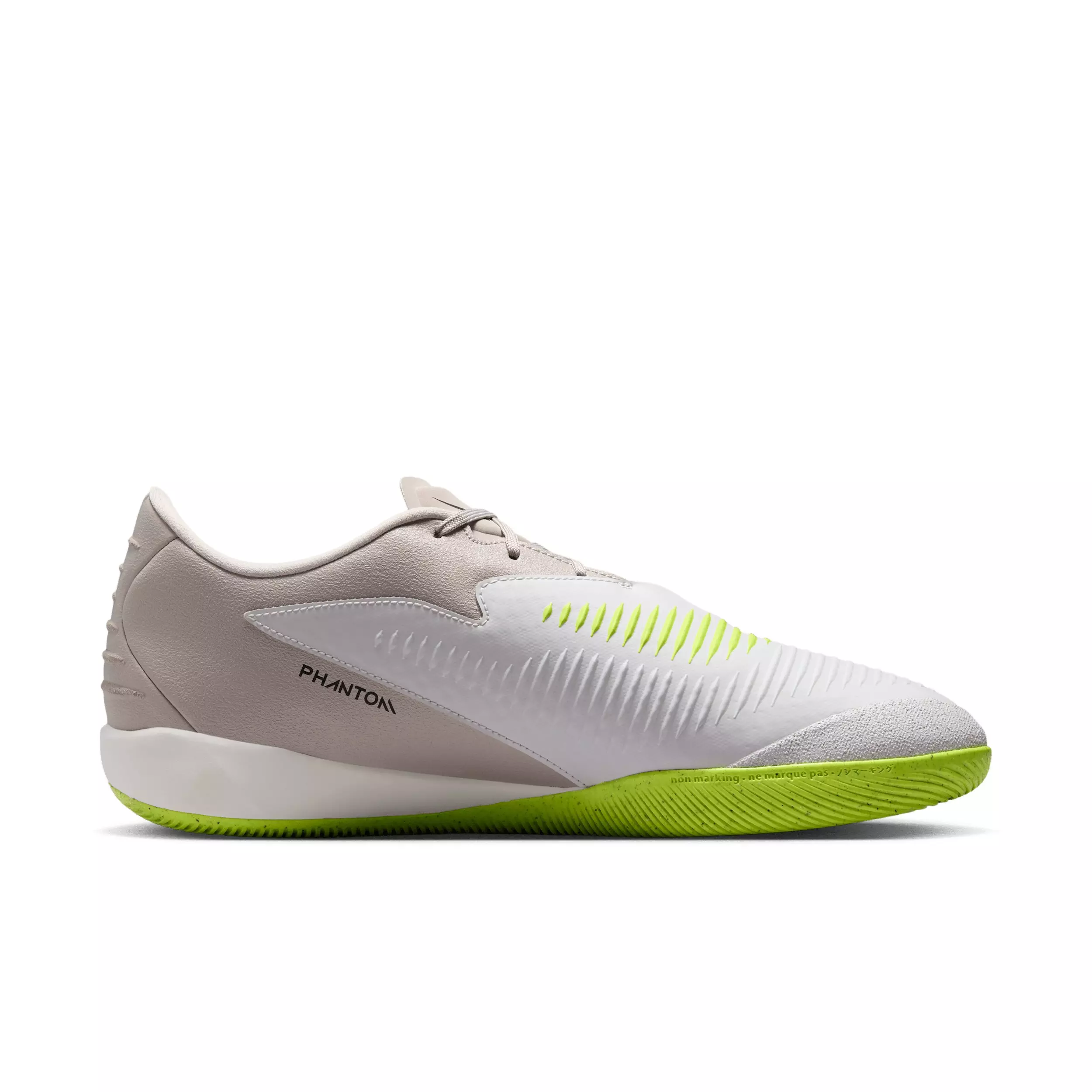 Nike Phantom 6 Low Academy IC "Moon Particle/Lemon Venom/Black" Men's Soccer Shoe - MOON/LEMON/BLACK