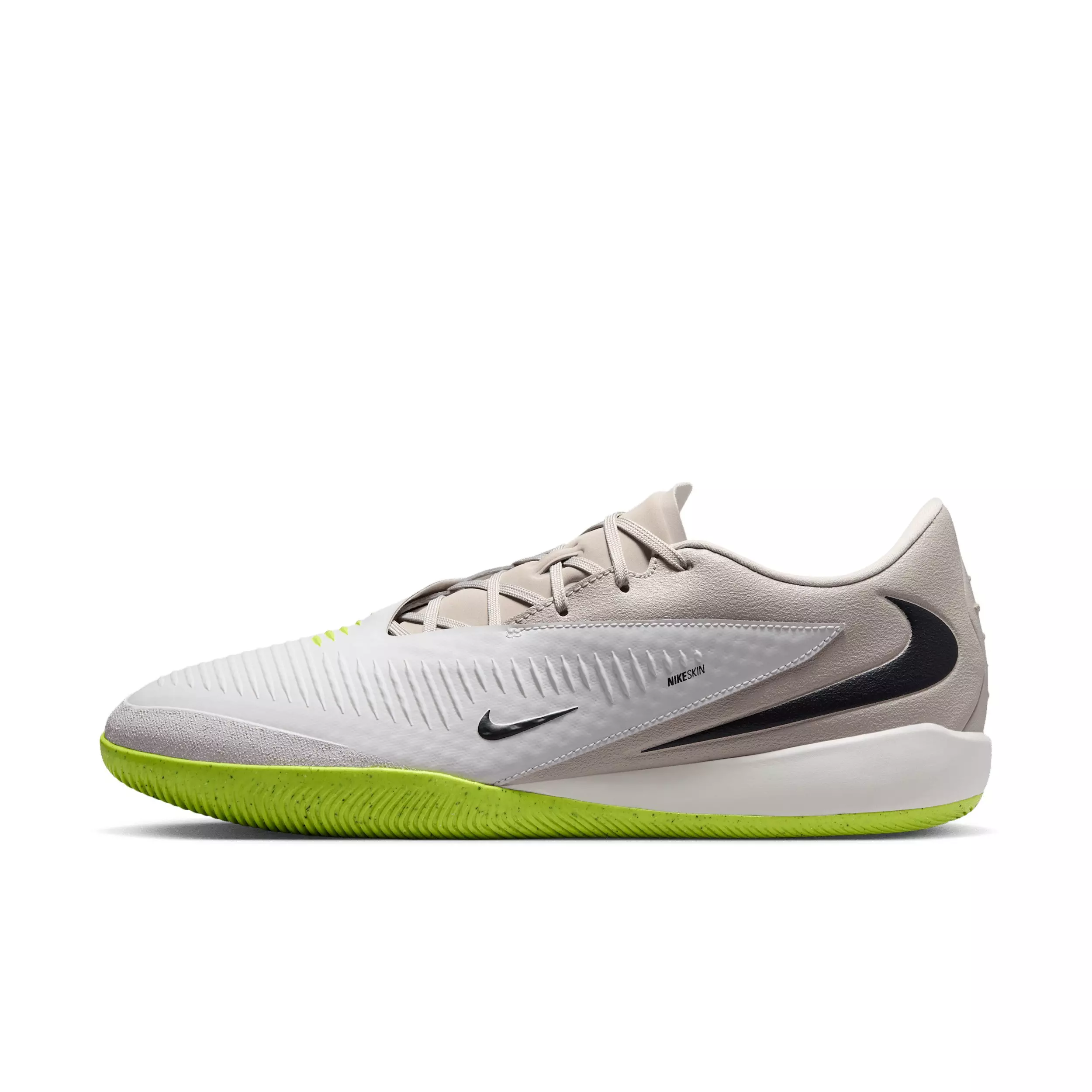 Nike Phantom 6 Low Academy IC "Moon Particle/Lemon Venom/Black" Men's Soccer Shoe - MOON/LEMON/BLACK