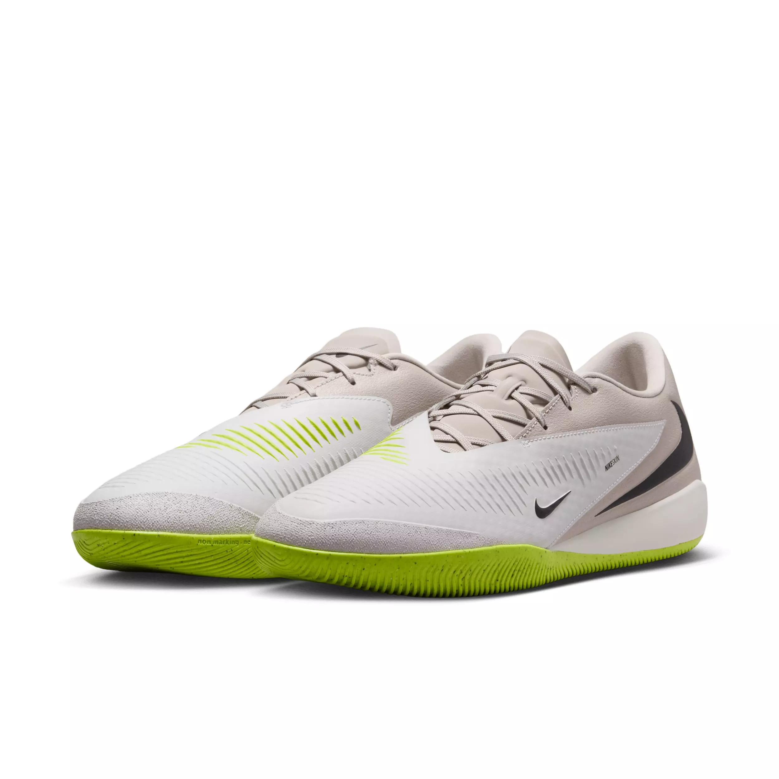 Nike Phantom 6 Low Academy IC "Moon Particle/Lemon Venom/Black" Men's Soccer Shoe - MOON/LEMON/BLACK