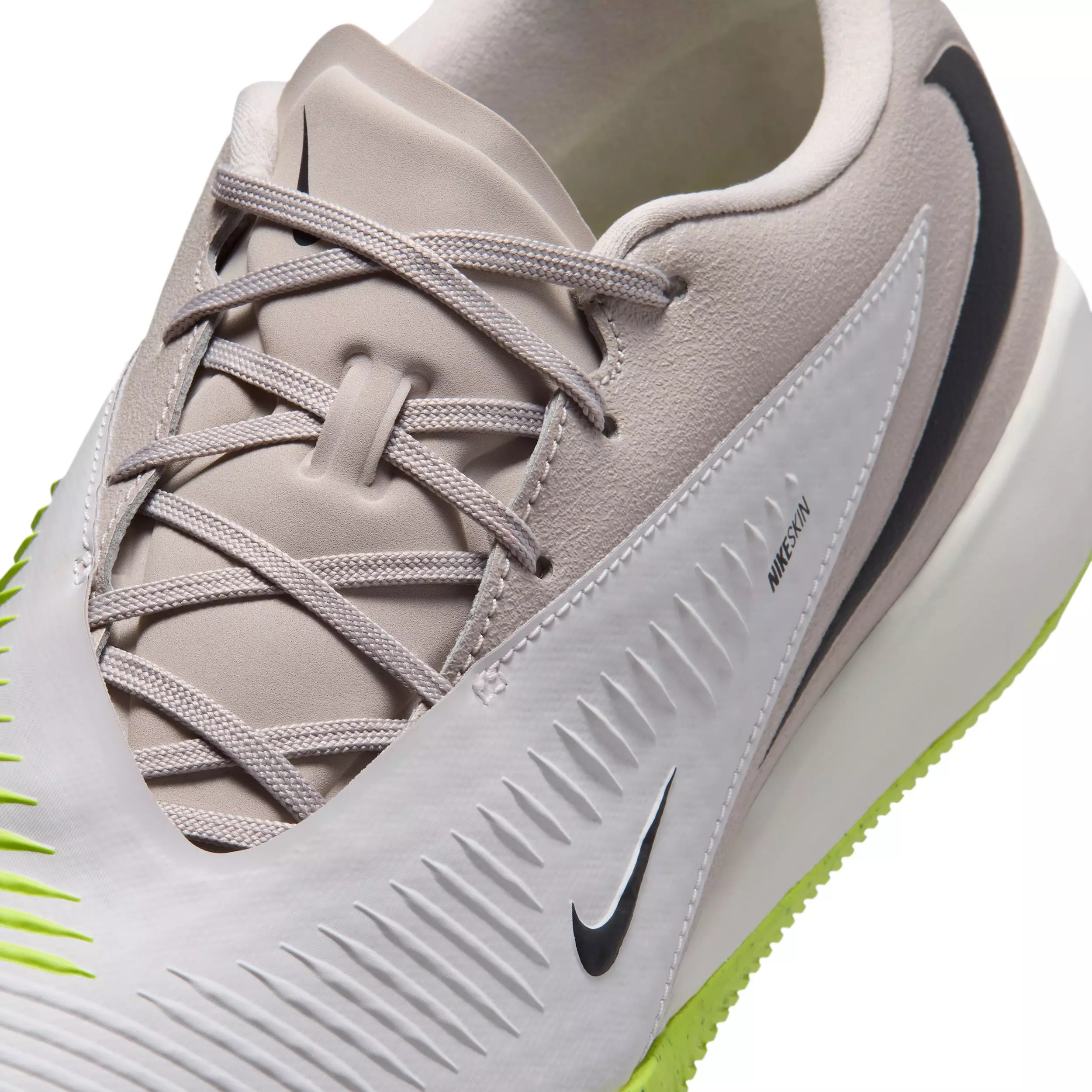 Nike Phantom 6 Low Academy IC "Moon Particle/Lemon Venom/Black" Men's Soccer Shoe - MOON/LEMON/BLACK