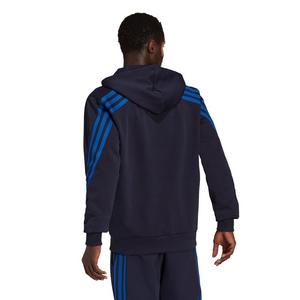 adidas Men's Sportswear Black/Royal Future Icons 3-Stripes Full-Zip Hoodie