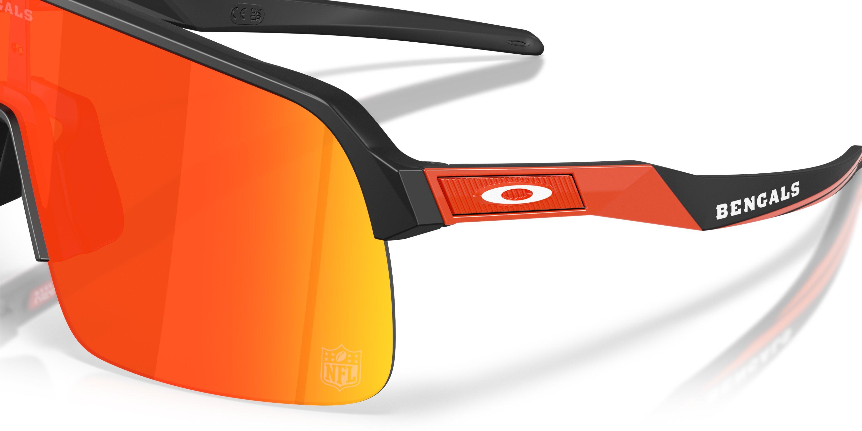 Oakley Cincinnati Bengals 2025 Sutro Lite Prizm Ruby Sunglasses &ndash; Matte Black - BLACK/RED Thumbnail View 4