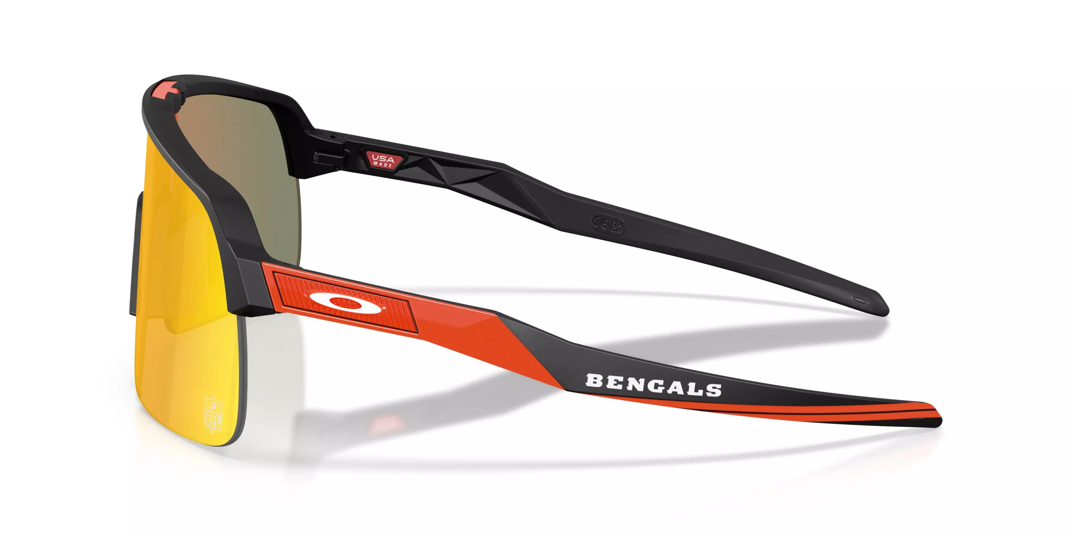 Oakley Cincinnati Bengals 2025 Sutro Lite Prizm Ruby Sunglasses – Matte Black - BLACK/RED