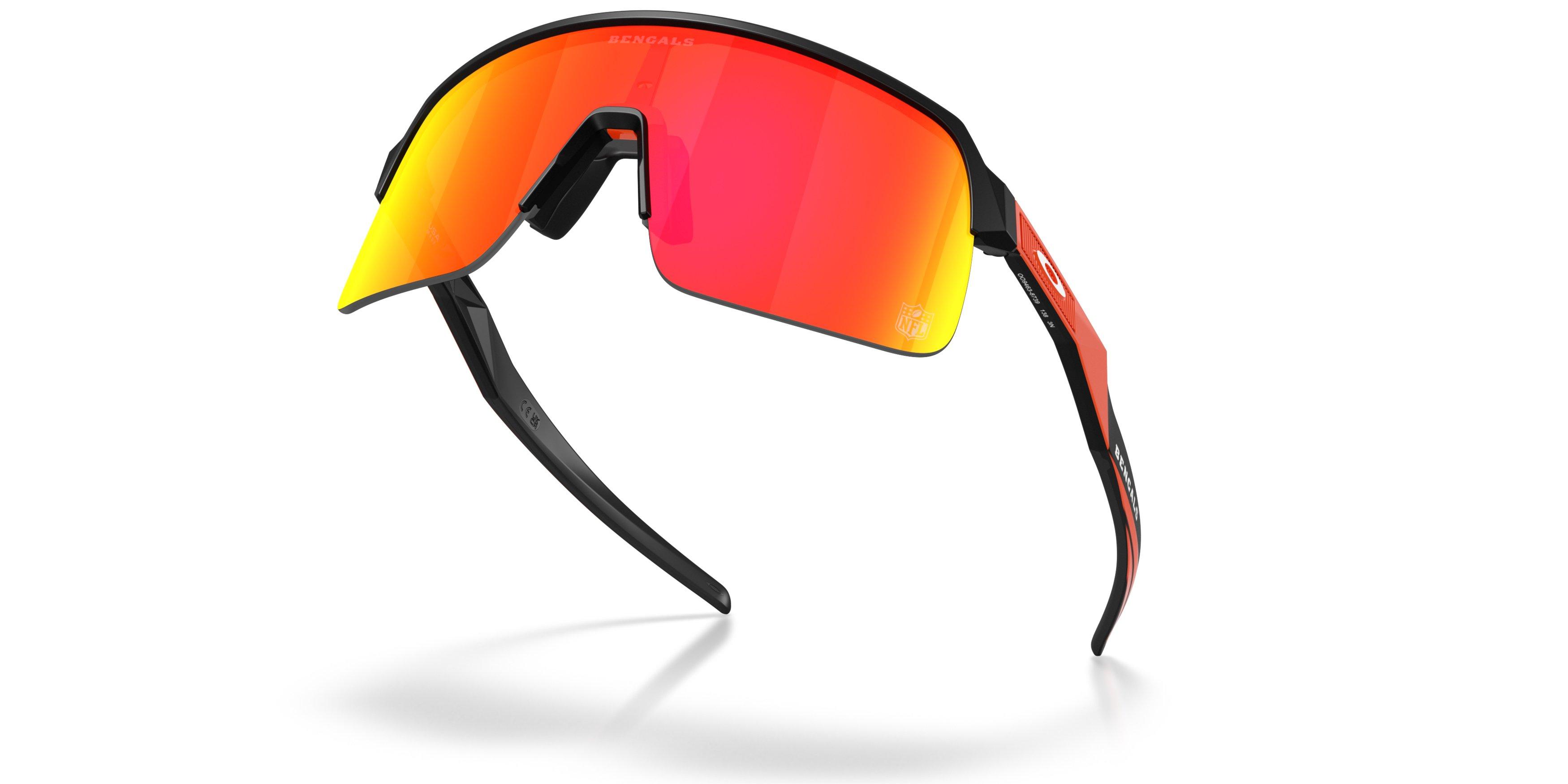 Oakley Cincinnati Bengals 2025 Sutro Lite Prizm Ruby Sunglasses &ndash; Matte Black - BLACK/RED Thumbnail View 7