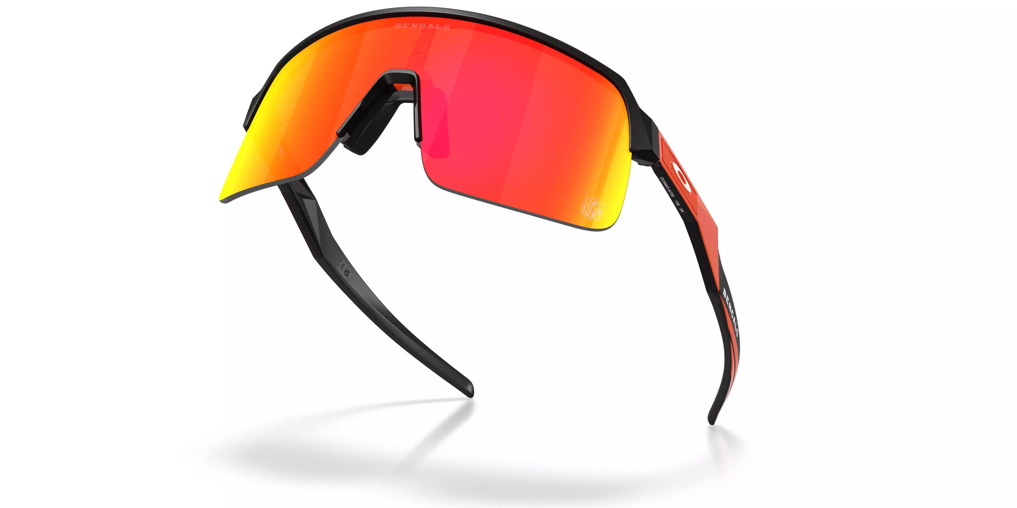 Oakley Cincinnati Bengals 2025 Sutro Lite Prizm Ruby Sunglasses – Matte Black - BLACK/RED