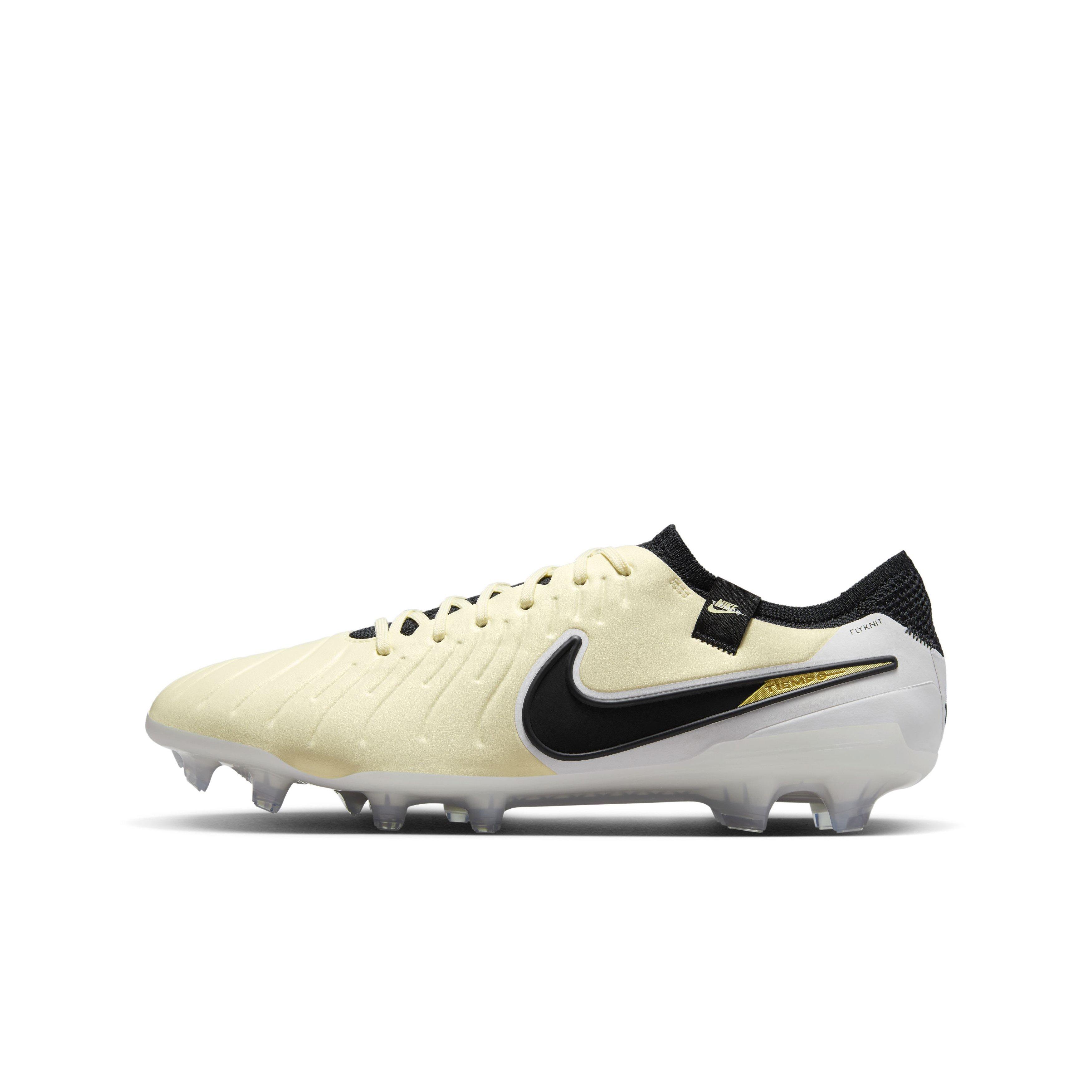Nike Tiempo Legend 10 Elite FG Grade School Kids' "Lemonade/Metallic Gold Coin/Black" Soccer Cleat