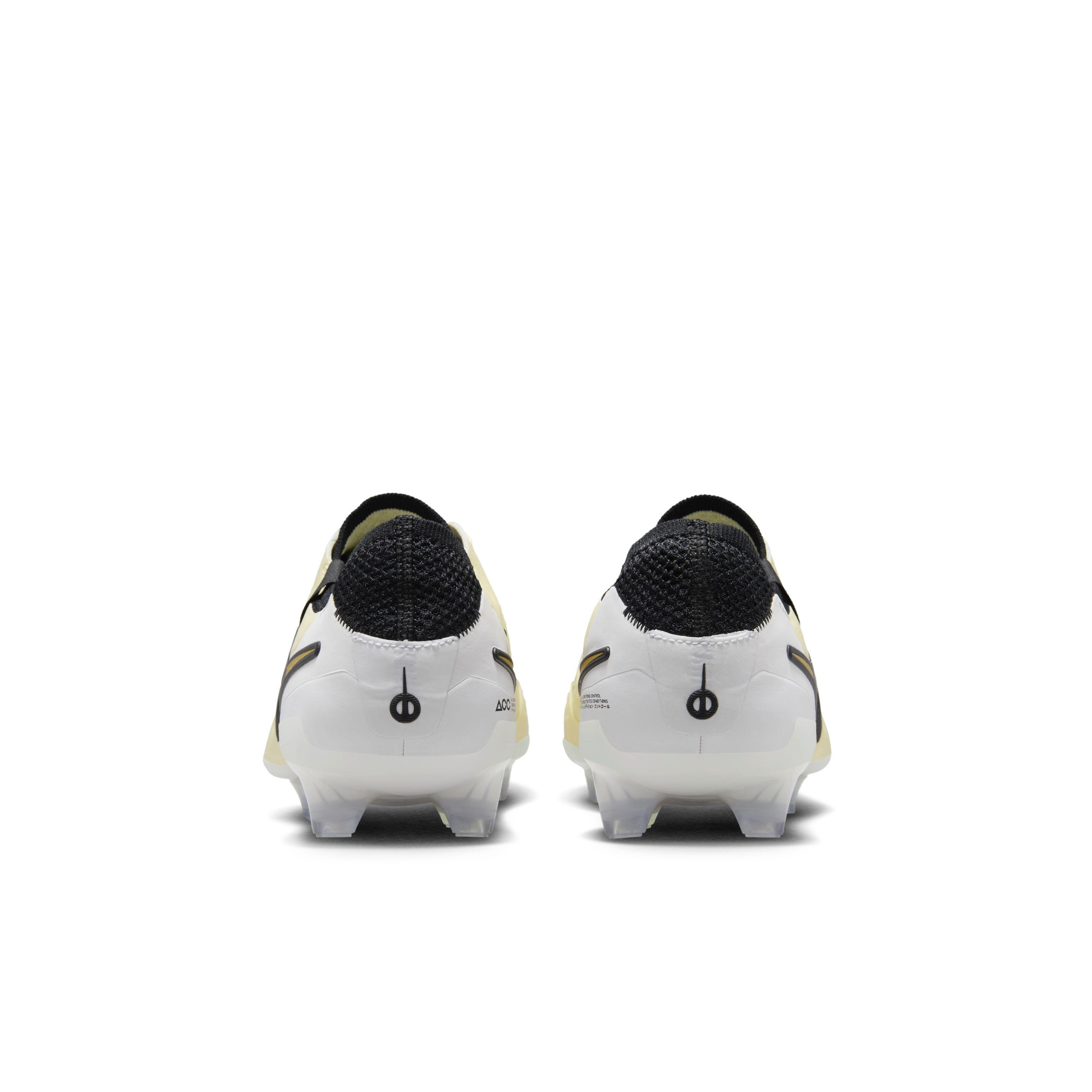 Nike Tiempo Legend 10 Elite FG Grade School Kids' "Lemonade/Metallic Gold Coin/Black" Soccer Cleat