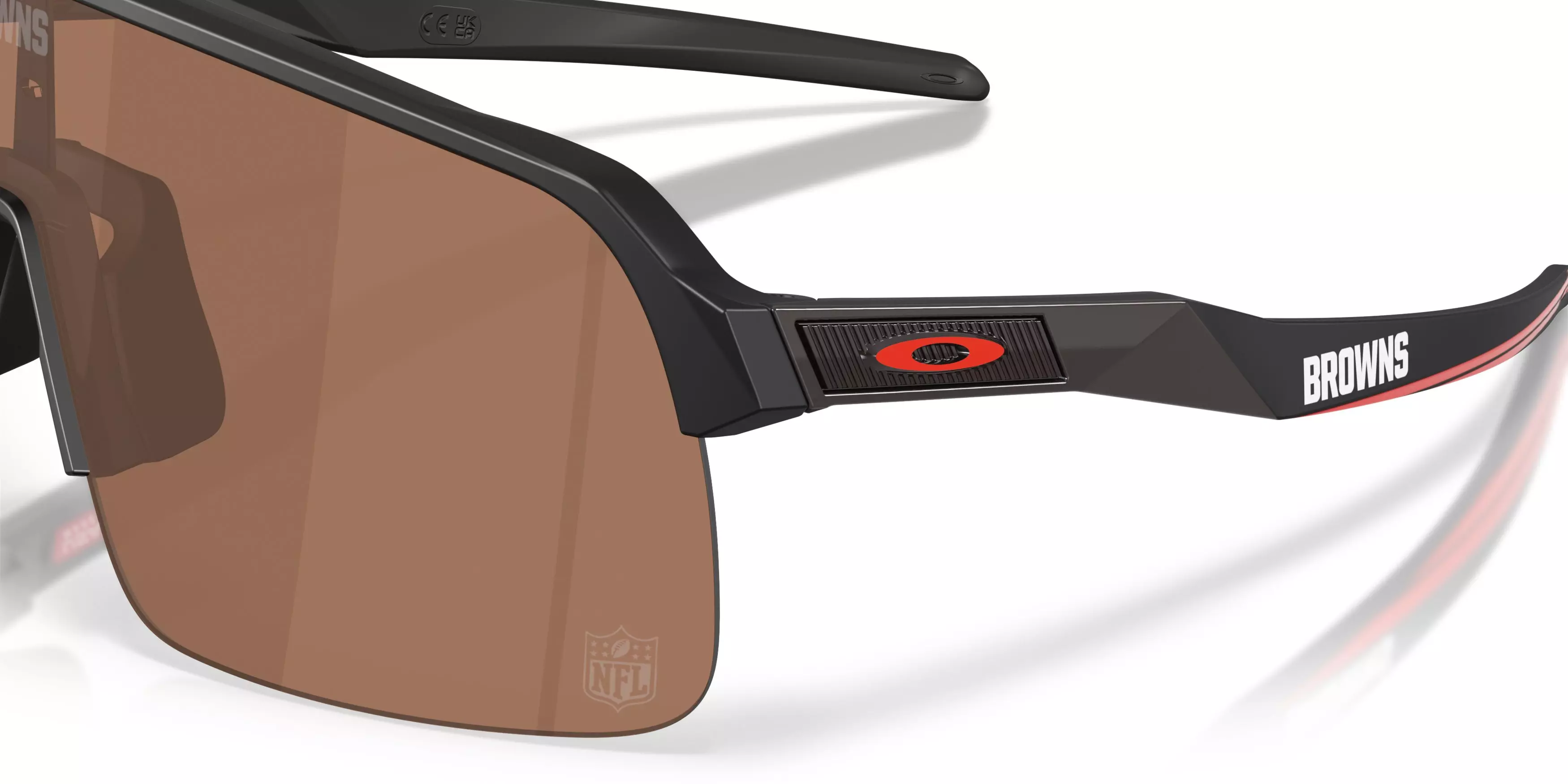 Oakley Cleveland Browns 2025 Sutro Lite Prizm Tungsten Sunglasses – Matte Black - BLACK/BROWN