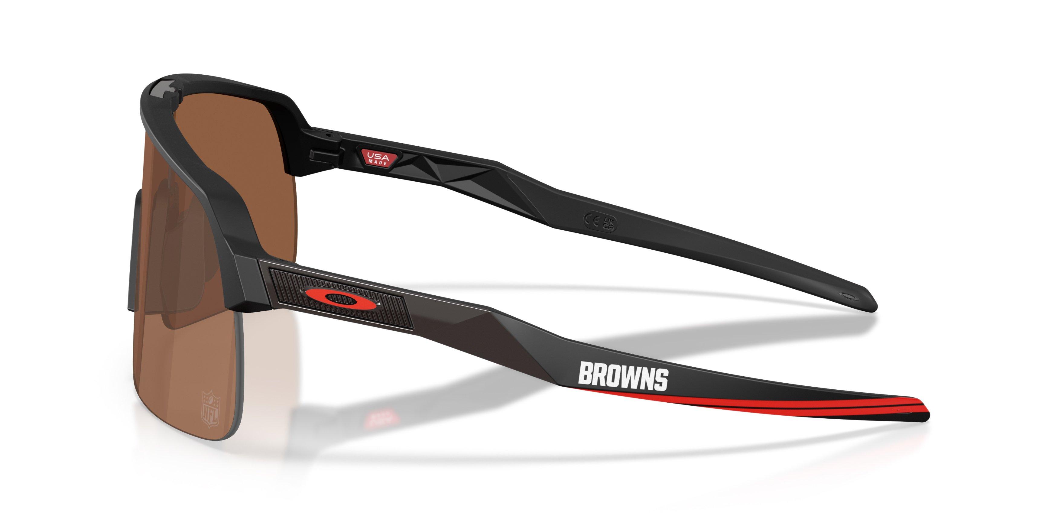 Oakley Cleveland Browns 2025 Sutro Lite Prizm Tungsten Sunglasses &ndash; Matte Black - BLACK/BROWN Thumbnail View 6