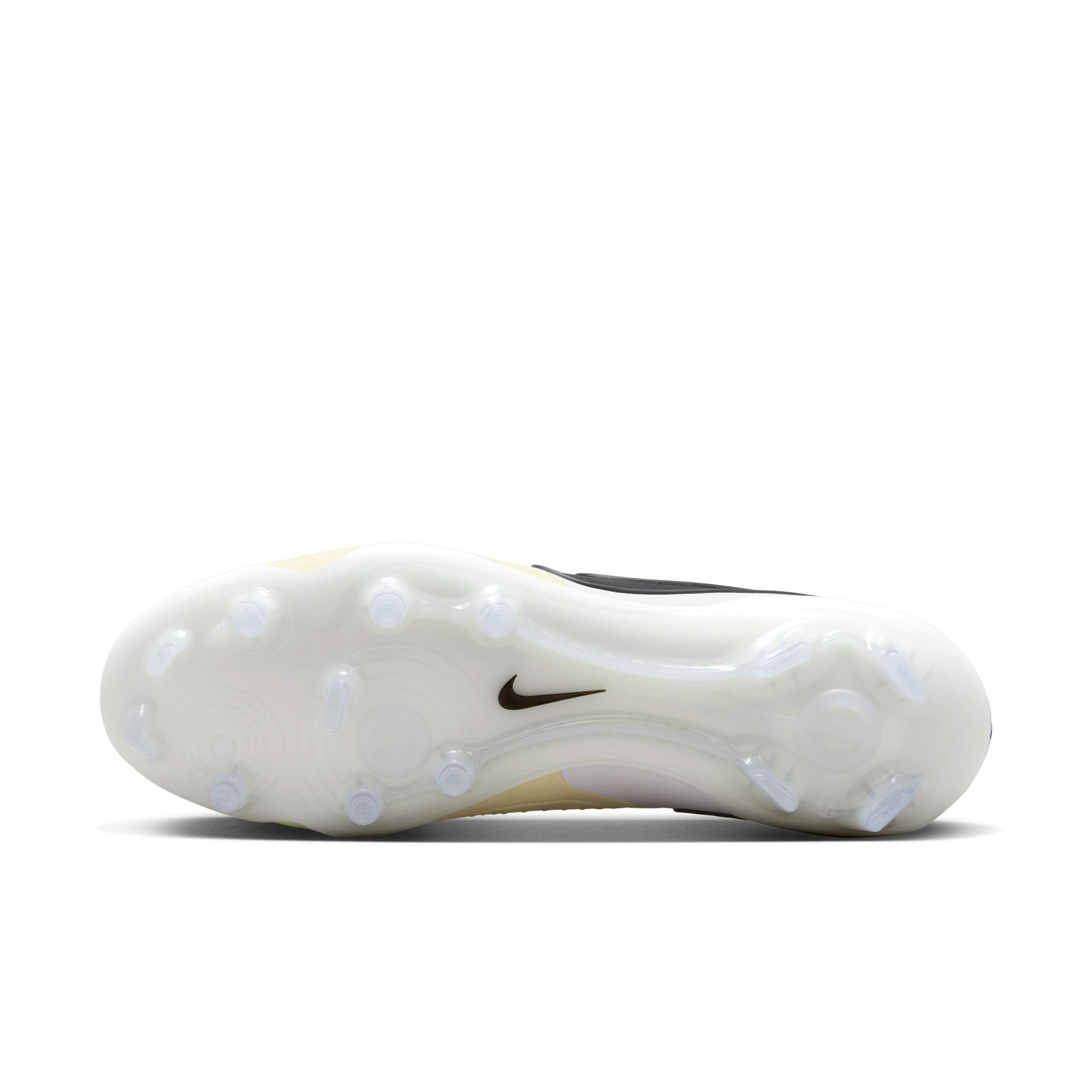 Nike Tiempo Legend 10 Elite FG "Lemonade/Metallic Gold Coin/Black" Men's Soccer Cleat - LEMONADE/GOLD/BLACK Thumbnail View 6