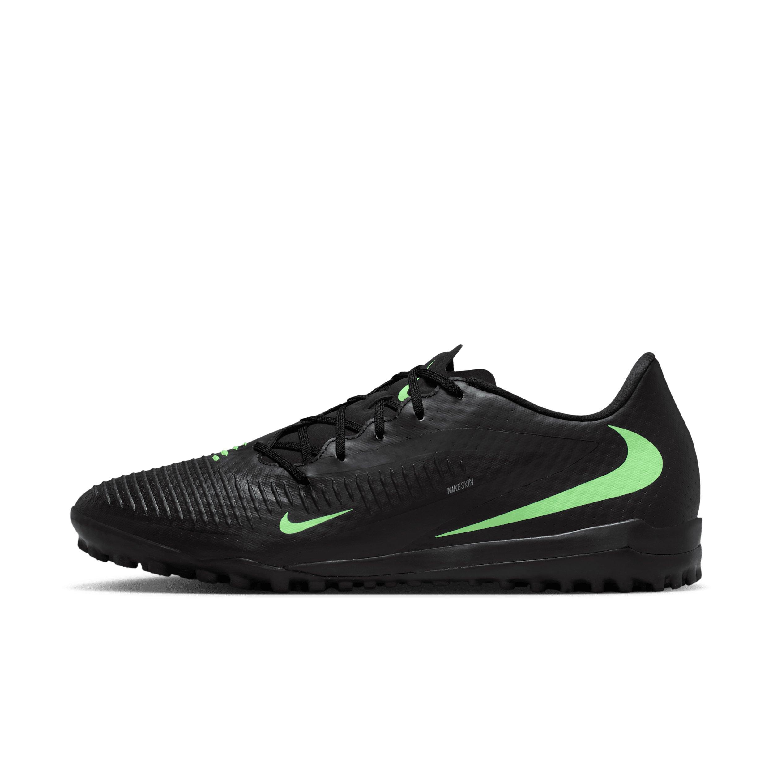 Nike Phantom 6 Low Academy Turf "Black/Black/Illusion Green" Men's Soccer Shoe - BLACK/BLACK/GREEN