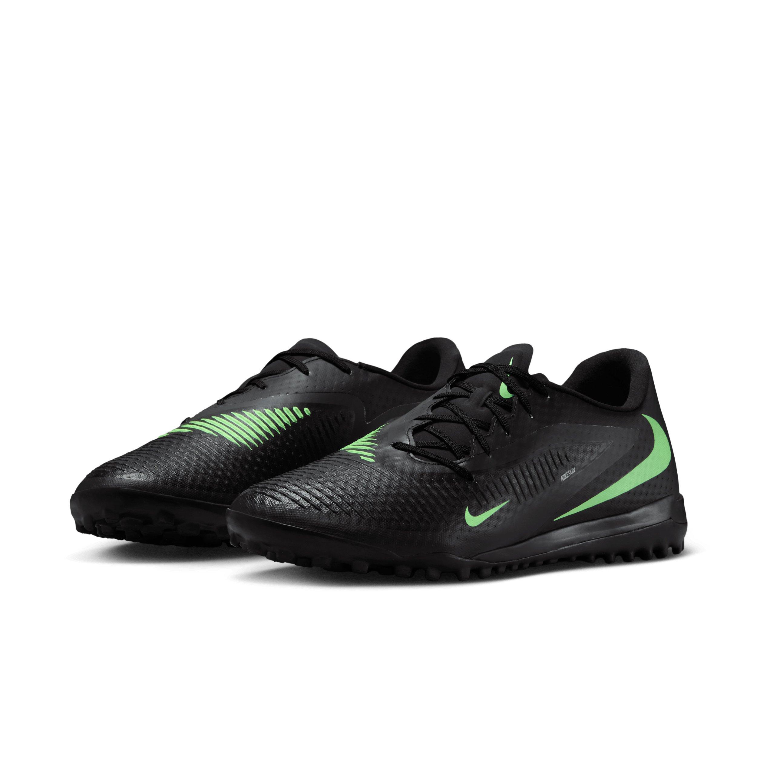 Nike Phantom 6 Low Academy Turf "Black/Black/Illusion Green" Men's Soccer Shoe - BLACK/BLACK/GREEN