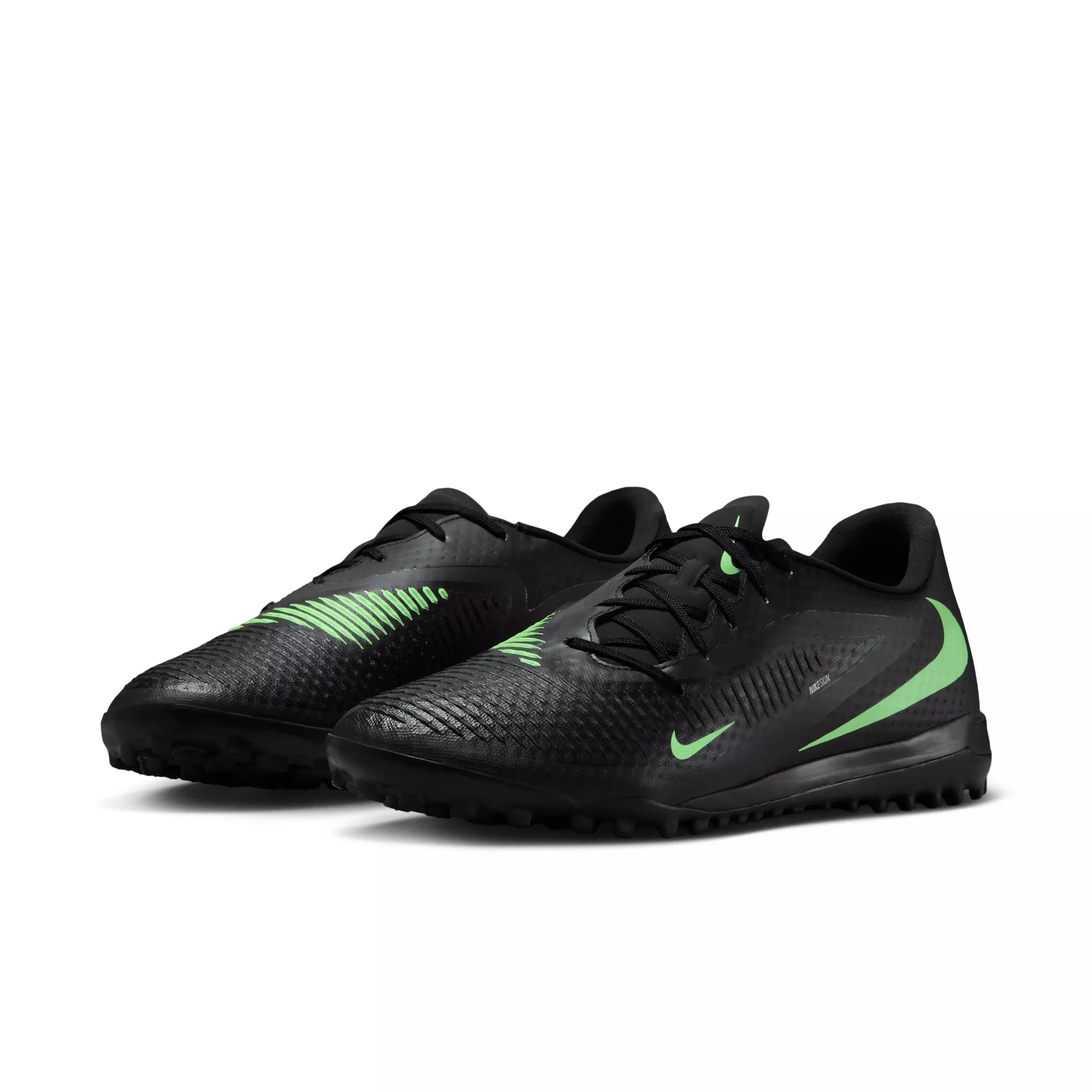 Nike Phantom 6 Low Academy Turf "Black/Black/Illusion Green" Men's Soccer Shoe - BLACK/BLACK/GREEN