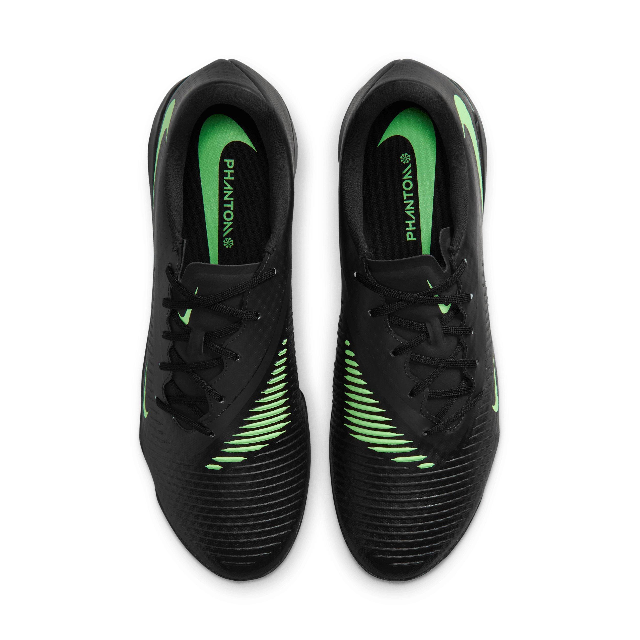 Nike Phantom 6 Low Academy Turf "Black/Black/Illusion Green" Men's Soccer Shoe - BLACK/BLACK/GREEN