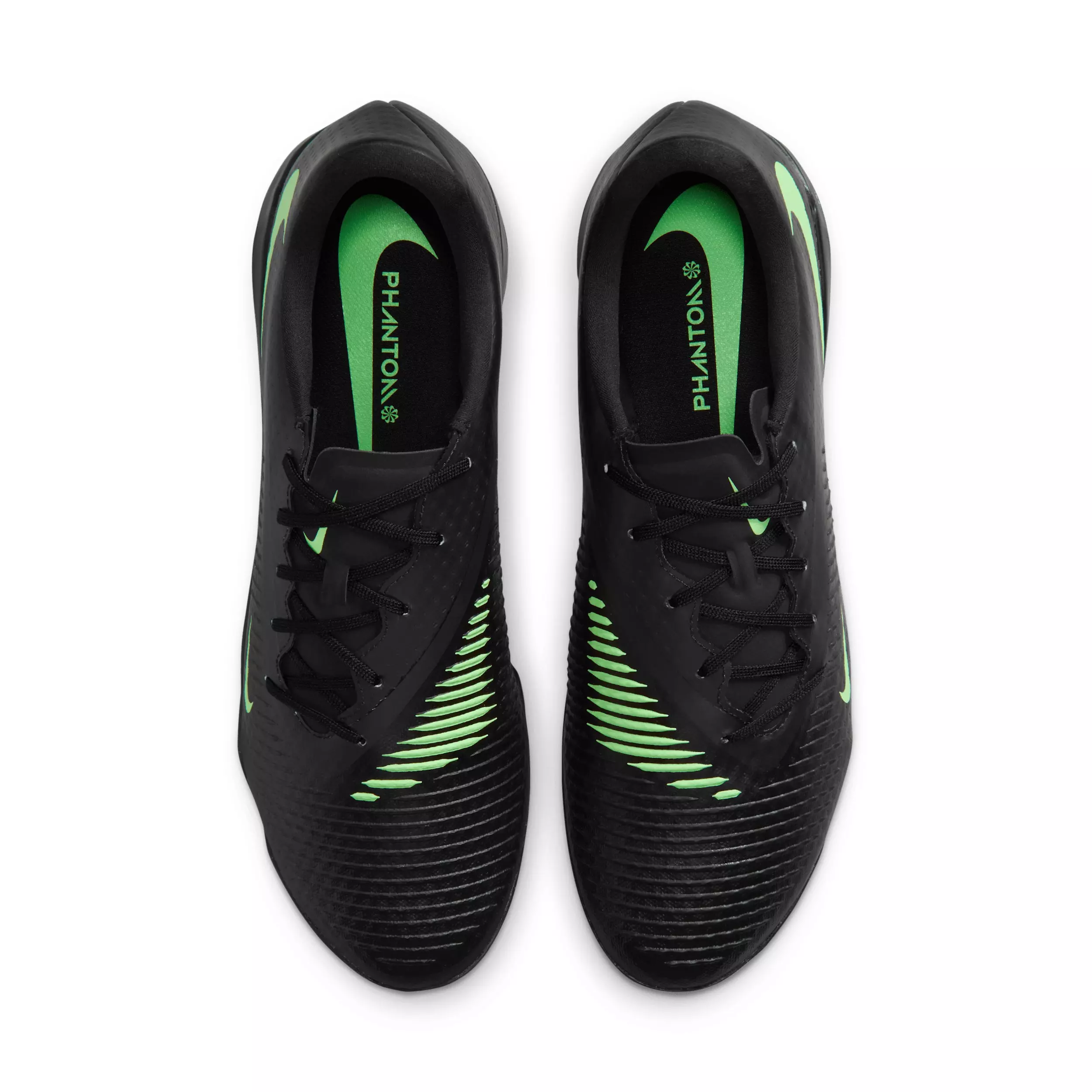 Nike Phantom 6 Low Academy Turf "Black/Black/Illusion Green" Men's Soccer Shoe - BLACK/BLACK/GREEN