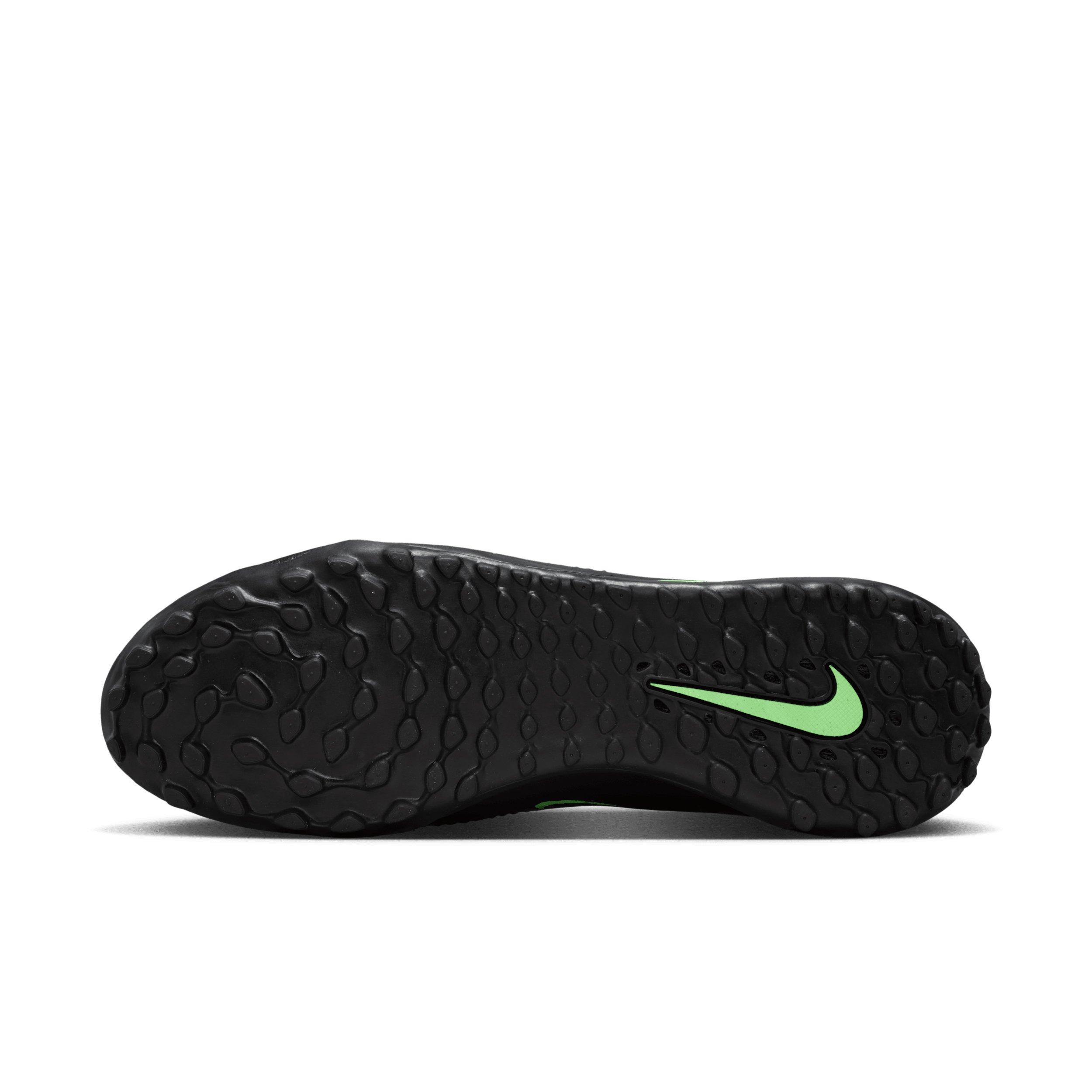 Nike Phantom 6 Low Academy Turf "Black/Black/Illusion Green" Men's Soccer Shoe - BLACK/BLACK/GREEN