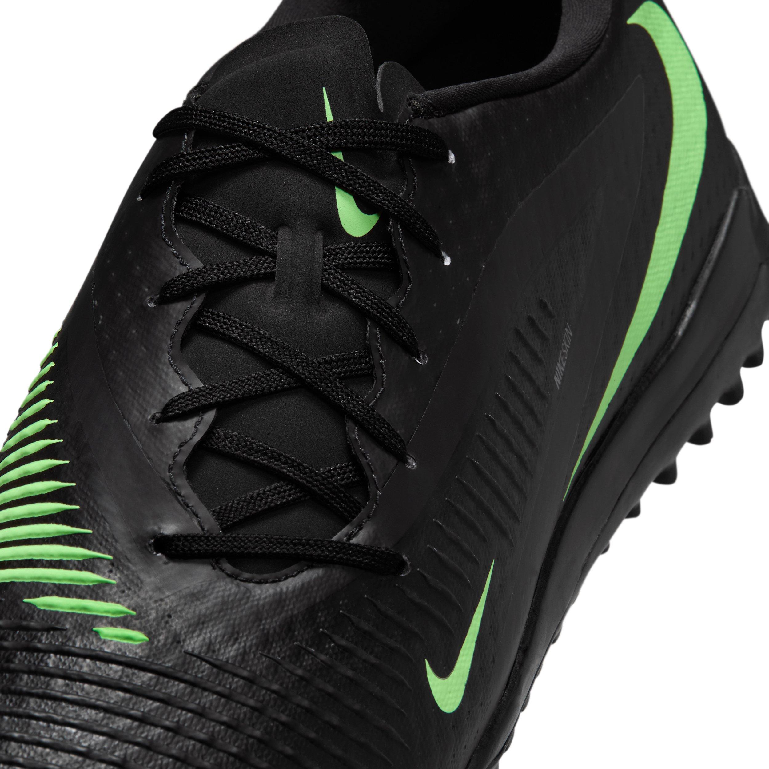 Nike Phantom 6 Low Academy Turf "Black/Black/Illusion Green" Men's Soccer Shoe - BLACK/BLACK/GREEN