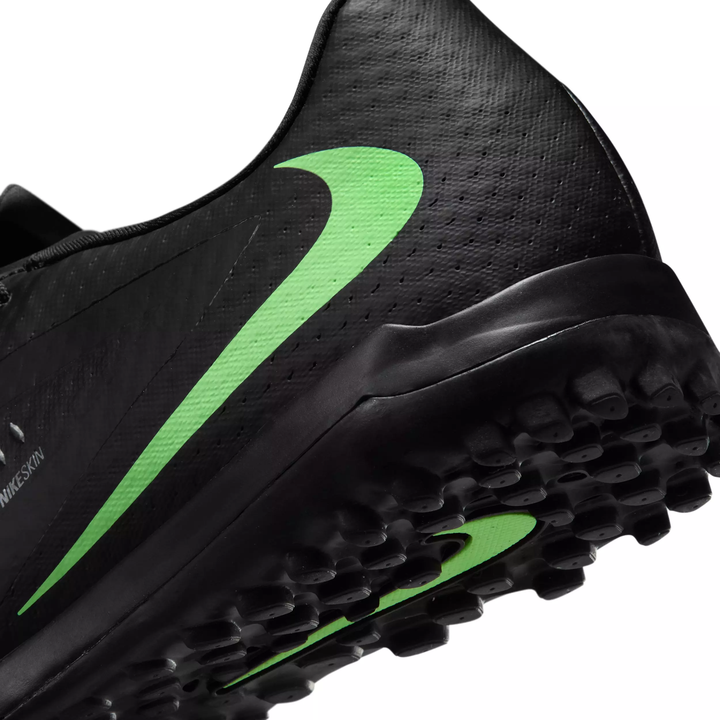 Nike Phantom 6 Low Academy Turf "Black/Black/Illusion Green" Men's Soccer Shoe - BLACK/BLACK/GREEN