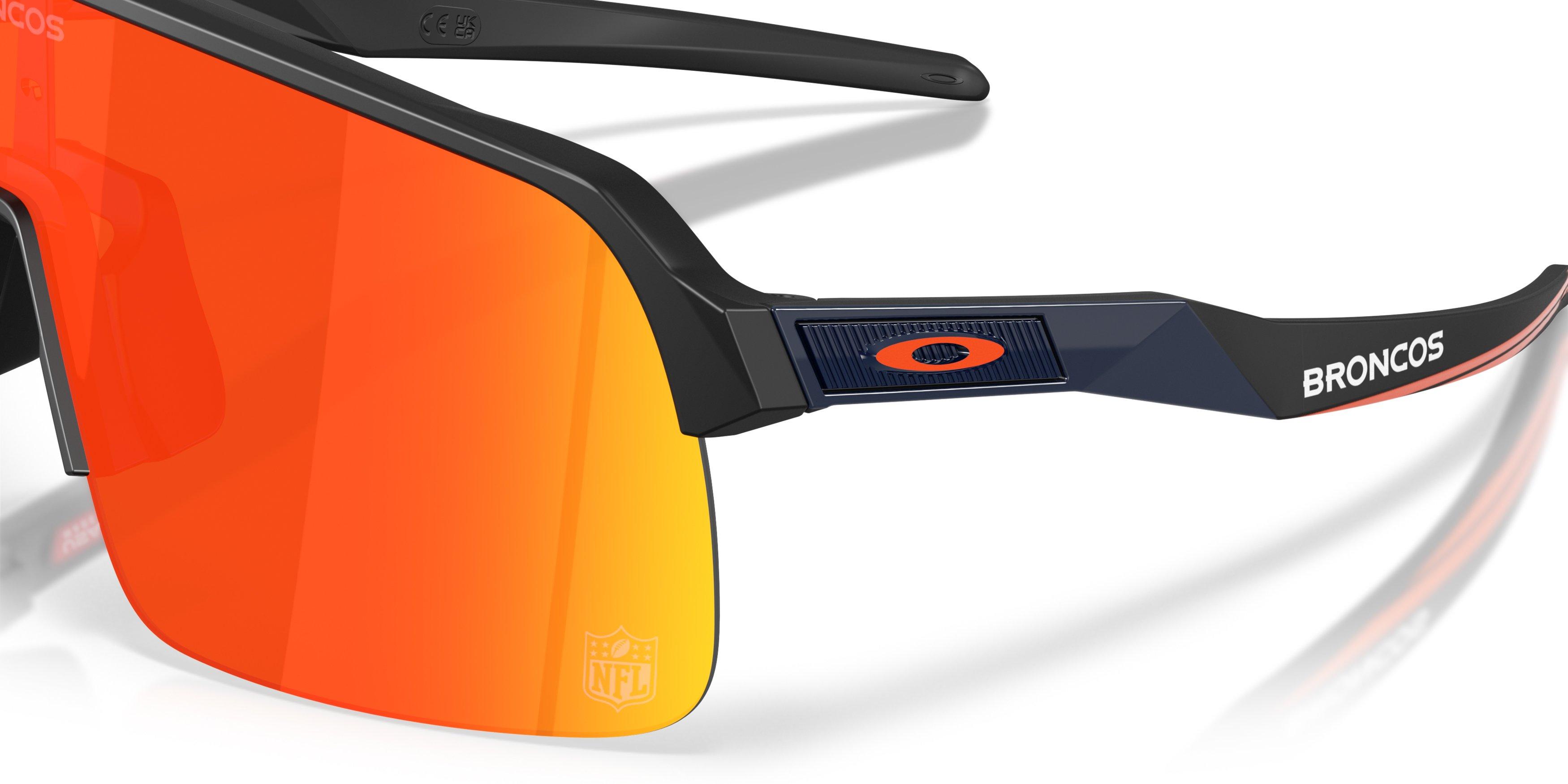 Oakley Denver Broncos 2025 Sutro Lite Prizm Ruby Sunglasses &ndash; Matte Black - BLACK/RED Thumbnail View 4