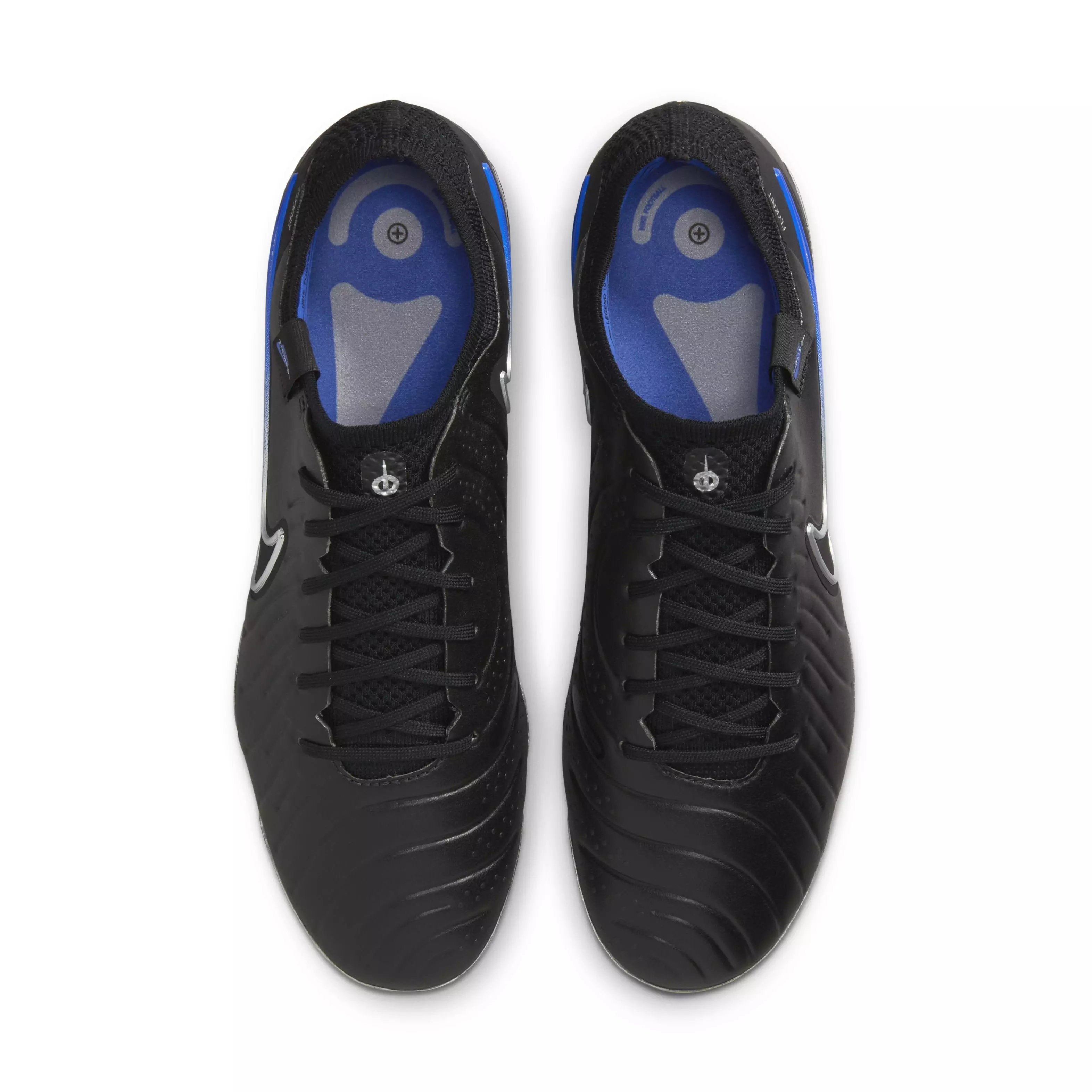 Nike Tiempo Legend 10 Elite AG "Black/Hyper Royal/Chrome" Grade School Kids' Soccer Cleat - BLACK/ROYAL/CHROME