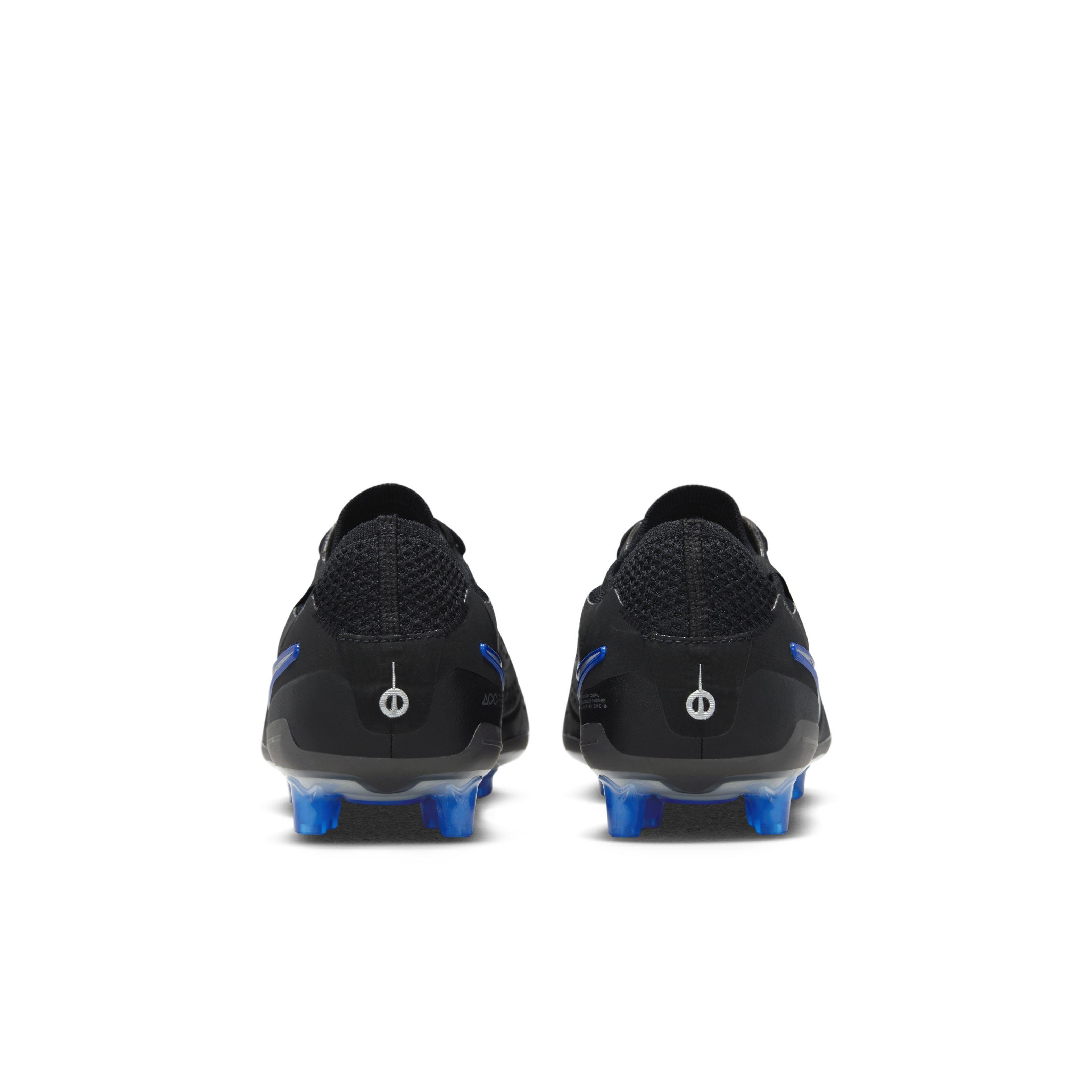 Nike Tiempo Legend 10 Elite AG Grade School Kids' "Black/Hyper Royal/Chrome" Soccer Cleat