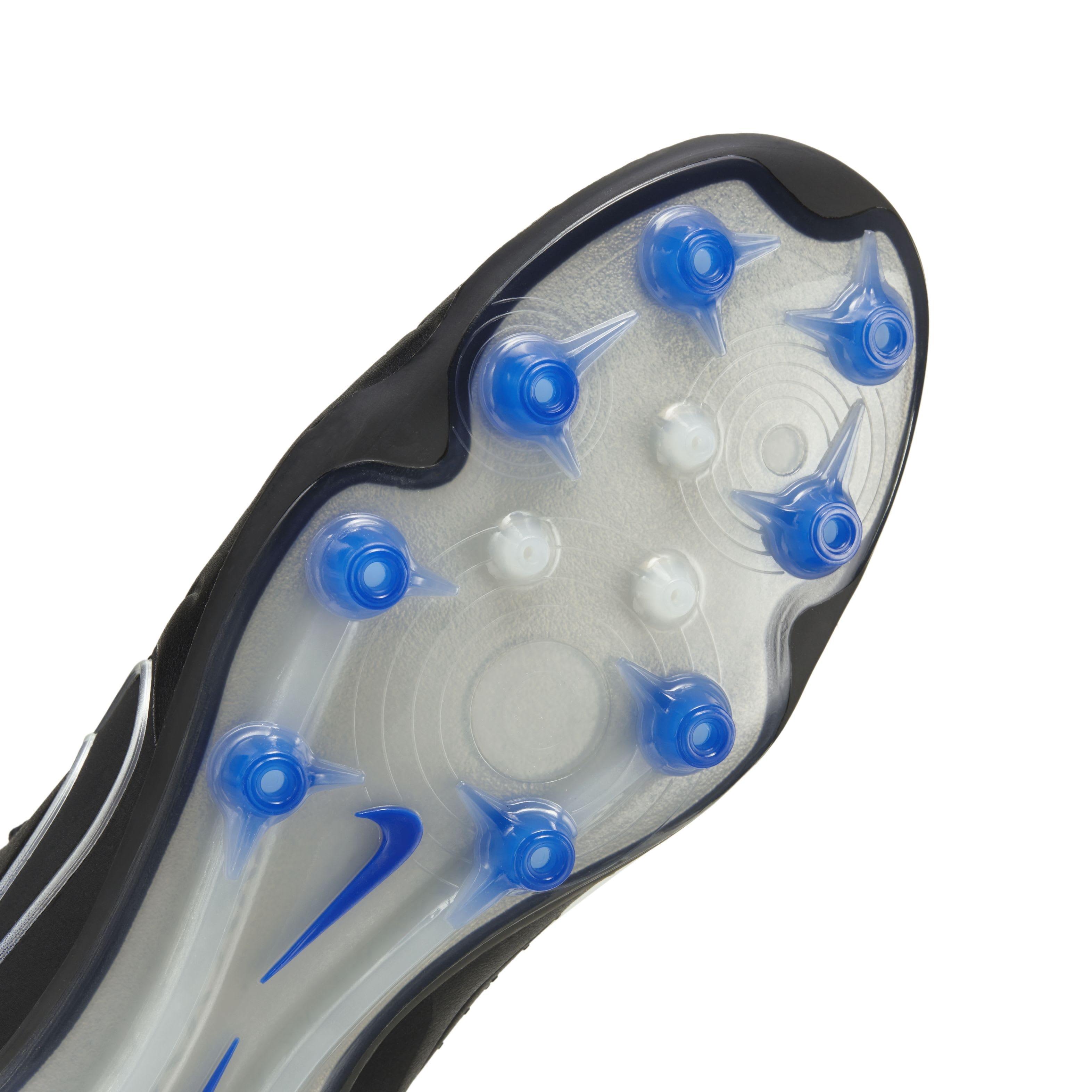 Nike Tiempo Legend 10 Elite AG Grade School Kids' "Black/Hyper Royal/Chrome" Soccer Cleat