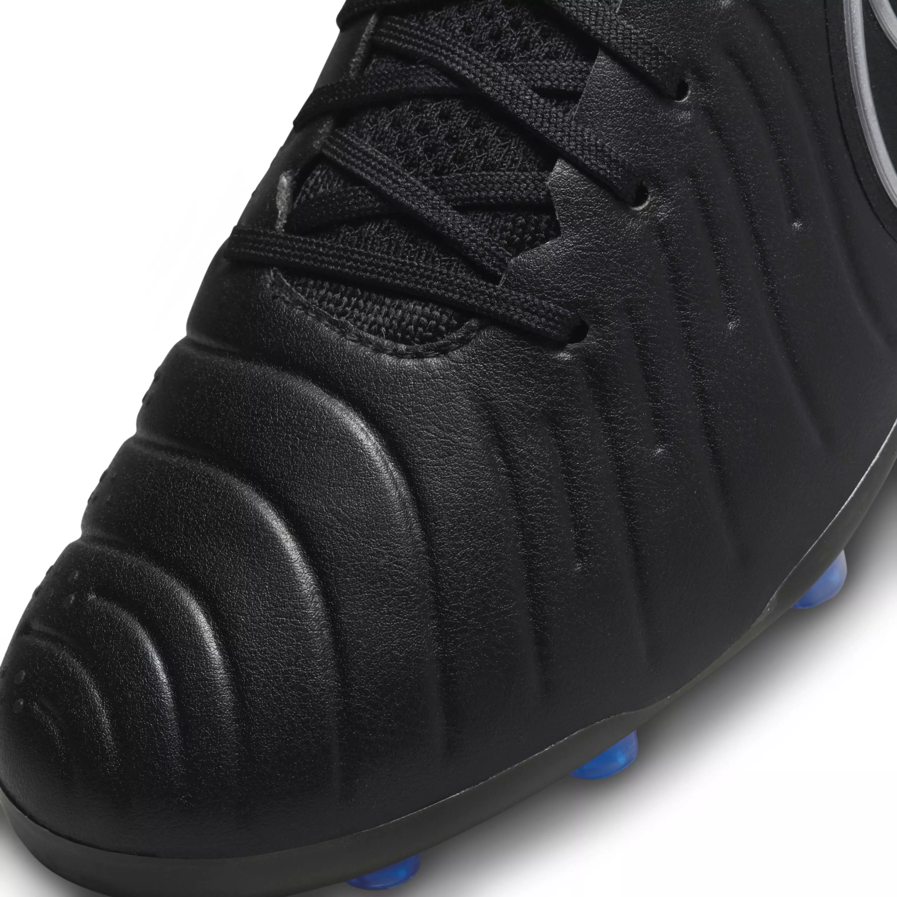 Nike Tiempo Legend 10 Elite AG "Black/Hyper Royal/Chrome" Grade School Kids' Soccer Cleat - BLACK/ROYAL/CHROME