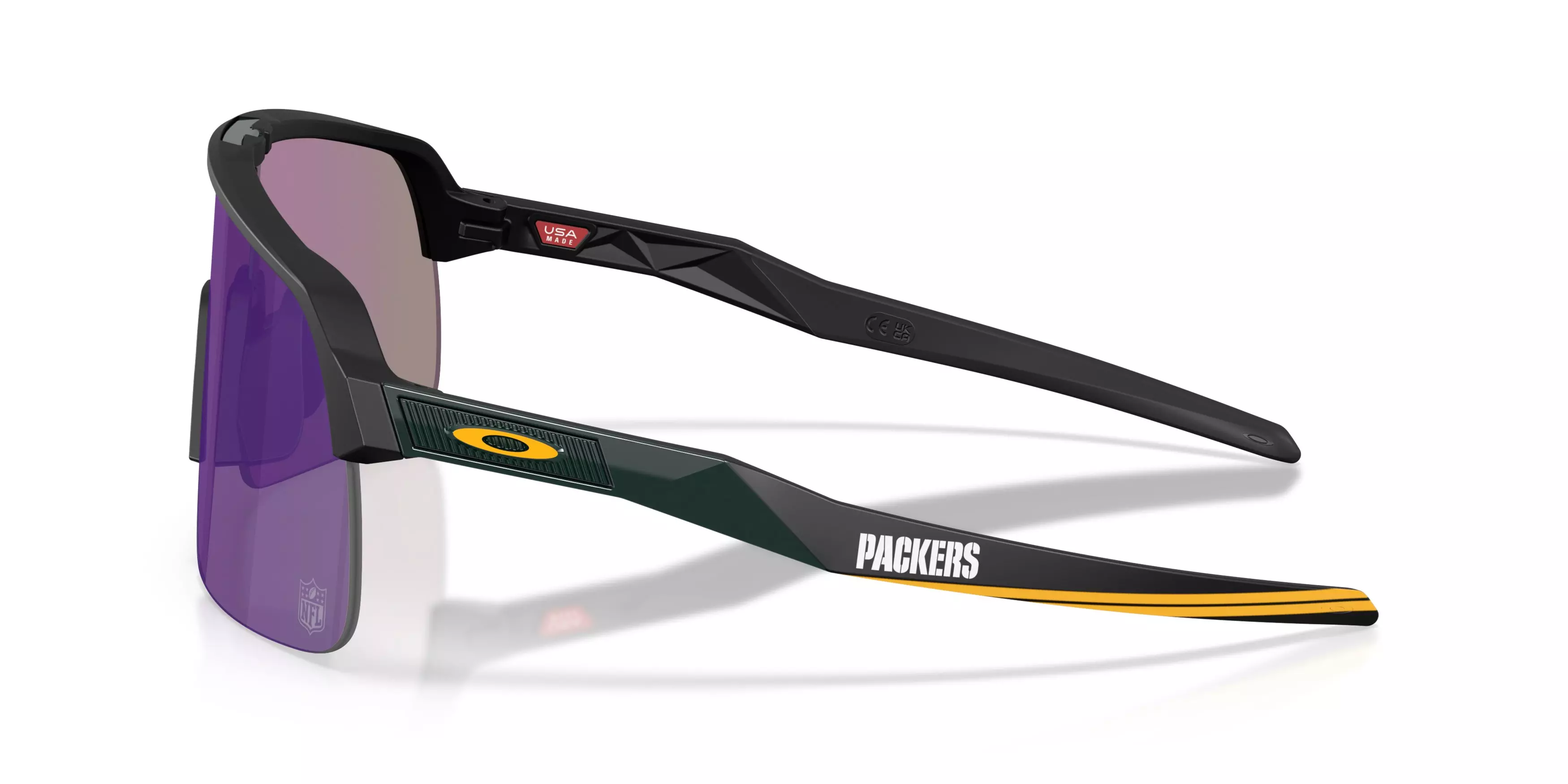 Oakley Green Bay Packers 2025 Sutro Lite Prizm Jade Sunglasses – Matte Black - BLACK/GREEN